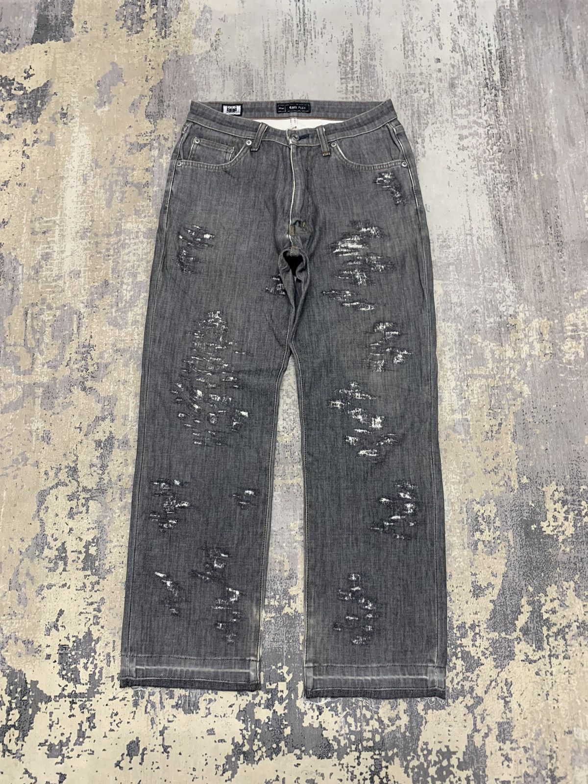 Japanese Brand Vintage Edwin Distressed Denim Kapital Boro Style 30x28 Size US 30 / EU 46 - 1 Thumbnail