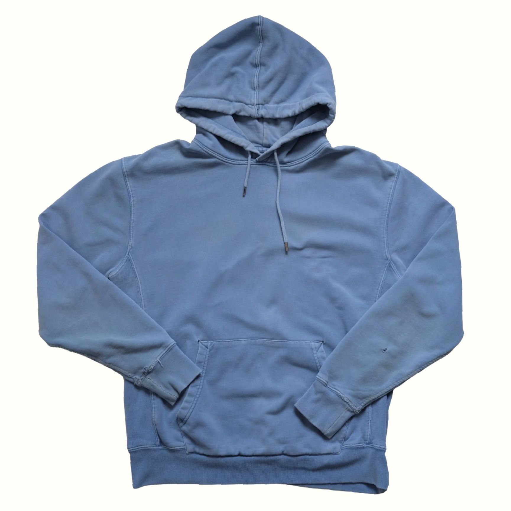 J.Crew J.CREW Hoodie Men M Blue 90s Fleece Distressed VTG 2018 Pullover Hooded Sweatshirt Size M Large Pit-to-Pit 22" Length 26" Sleeve 24" Crew Neck Cotton Size US M / EU 48-50 / 2 - 2 Thumbnail