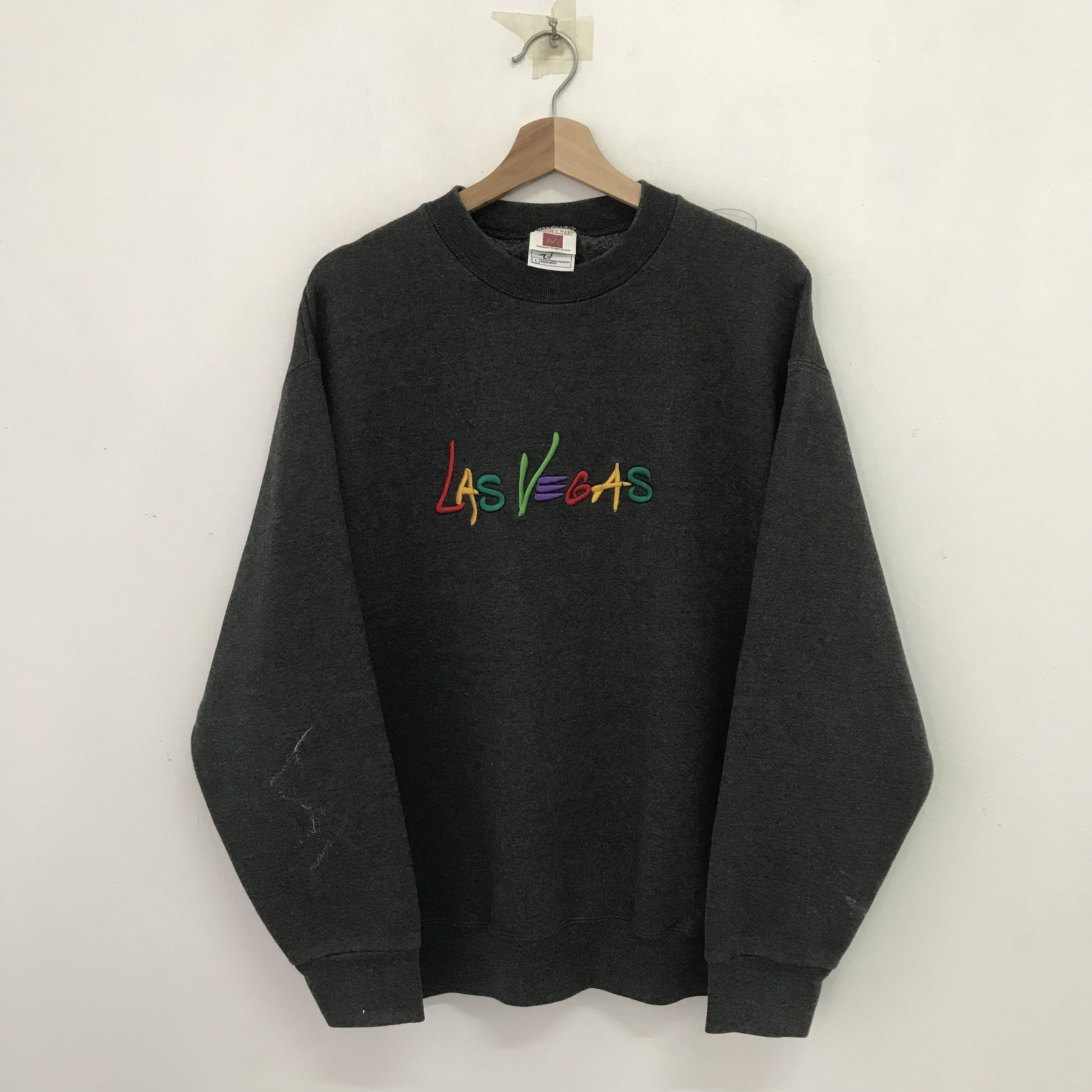 Vintage Vintage Las Vegas Grey Sweatshirt - 389 Size US L / EU 52-54 / 3 - 1 Thumbnail
