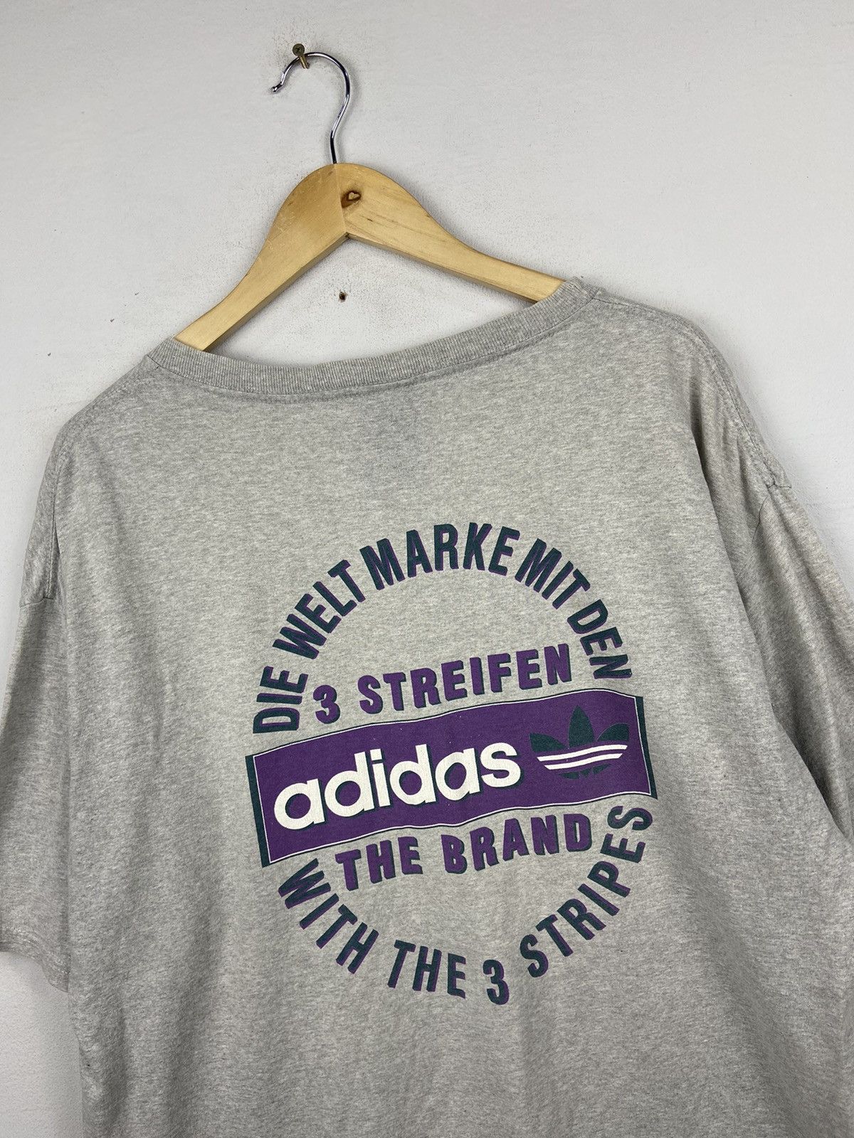 Adidas × Other × Vintage Vintage Adidas Stripe Tee Very Rare Size US L / EU 52-54 / 3 - 4 Thumbnail