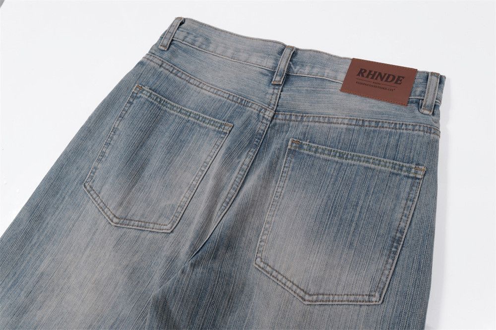 Japanese Brand × Jean Men's loose distressed punk trendy washed ripped jeans Size US 32 / EU 48 - 6 Thumbnail