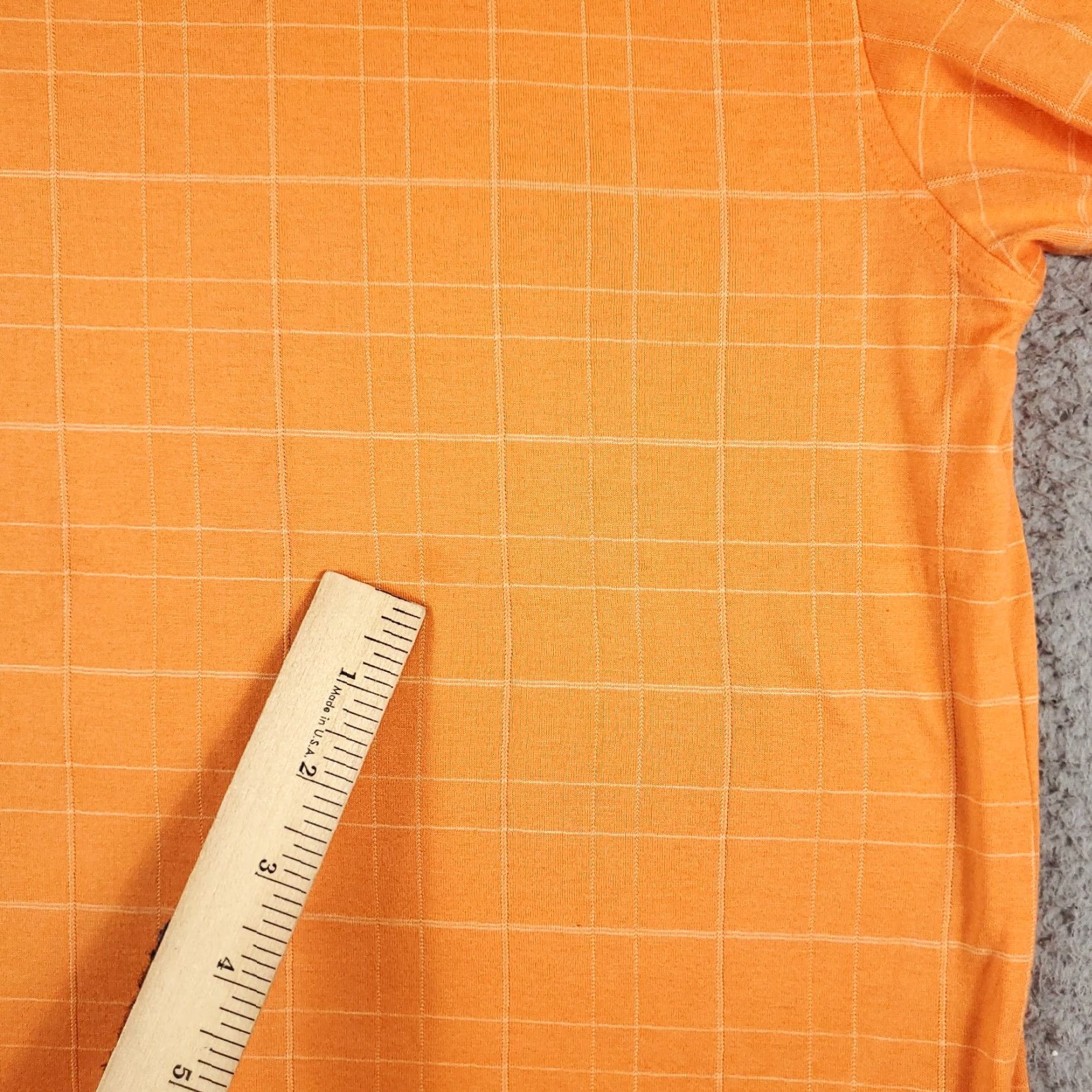 Tommy Hilfiger Vintage Tommy Hilfiger Polo Shirt Men XL Orange Check Casual Short Sleeve Size US XL / EU 56 / 4 - 3 Thumbnail