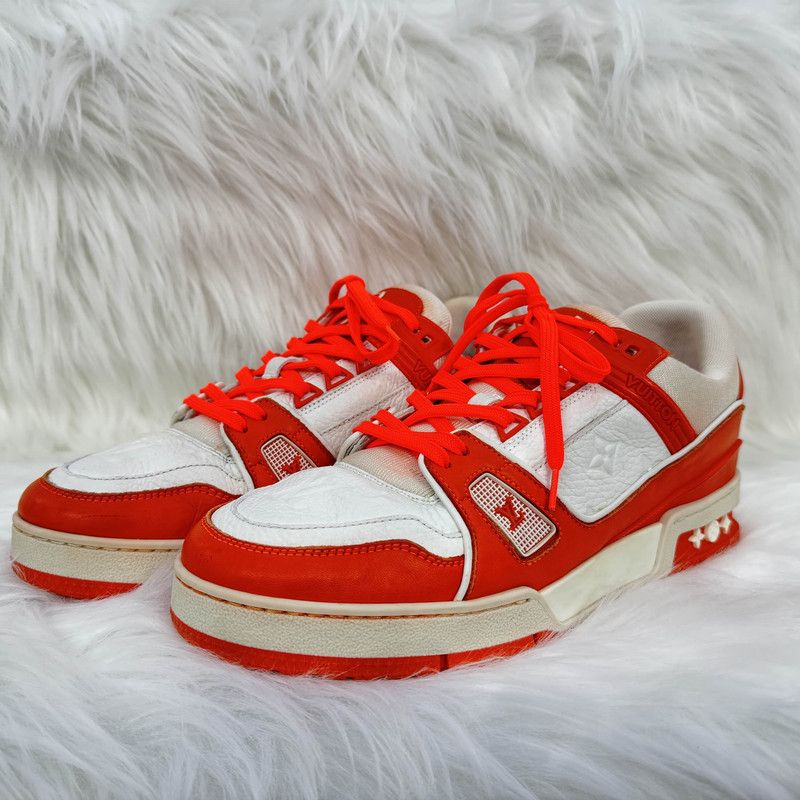 Louis Vuitton Louis Vuitton Orange Trainer Low-Top Sneakers 0079 Size US 10 / IT 40 - 1 Thumbnail