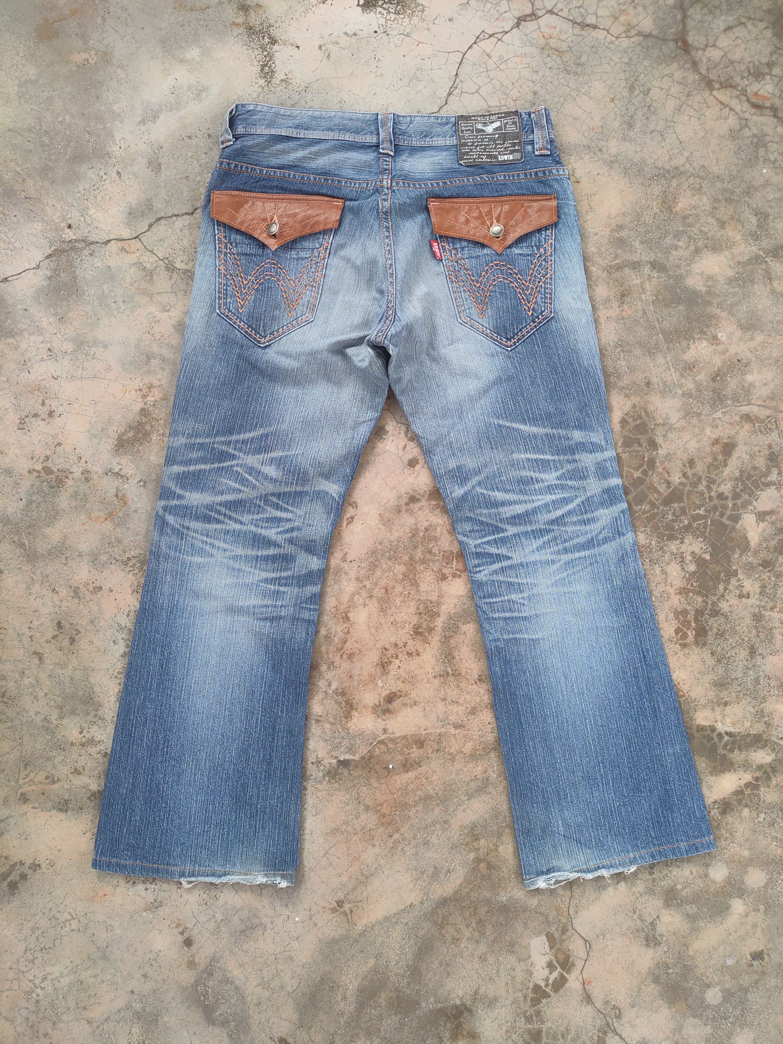 Edwin EDWIN VINTAGE FADED DISTRESSED FLARE JEANS PANTS Size US 38 / EU 54 - 1 Thumbnail