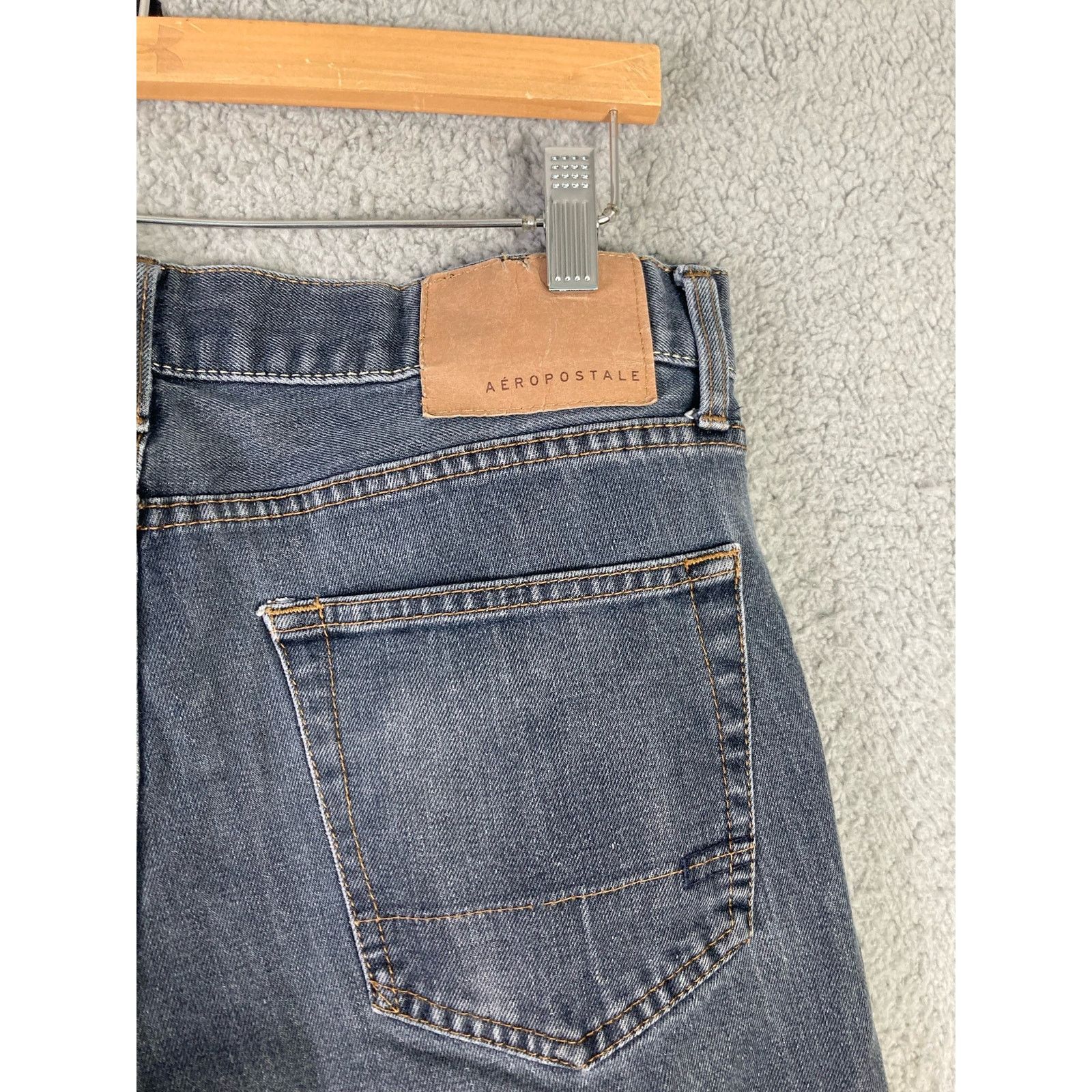 Aeropostale Aeropostale Men's Slim Straight Jeans Gray Denim Size 30x34 Size US 30 / EU 46 - 10 Thumbnail