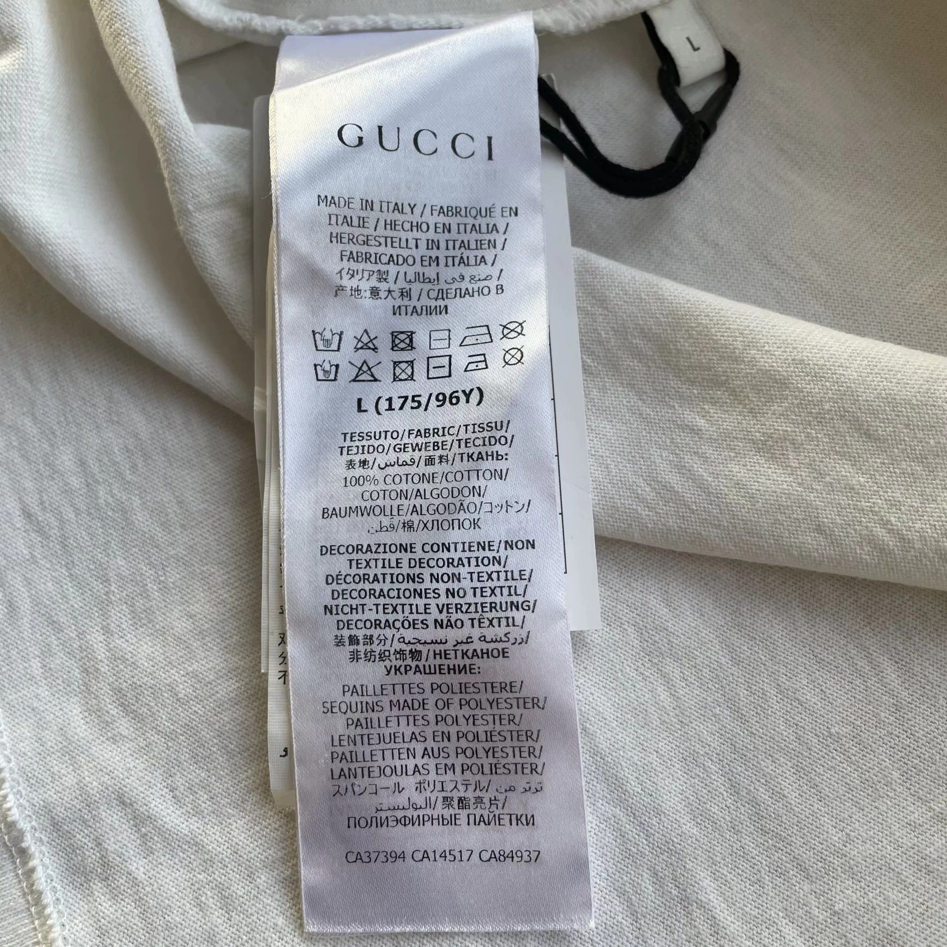Gucci Gucci apple logo white t-shirt L 95 new Size L / US 10 / IT 46 - 8 Thumbnail
