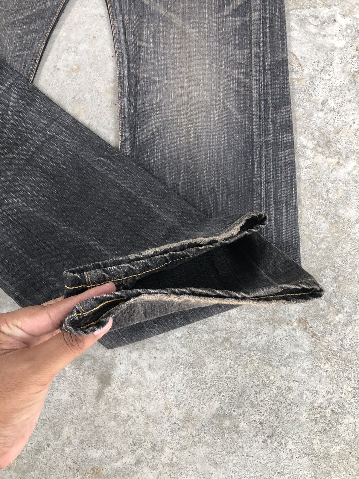 If Six Was Nine Edwin 503 Blue Trip Distressed Jeans Size US 32 / EU 48 - 13 Thumbnail