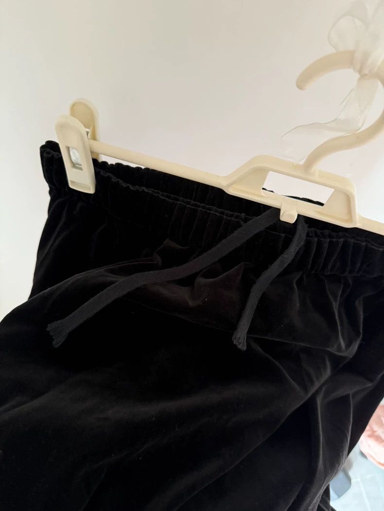 Comme des Garcons Comme des Garcons size S Black velvet lace pants Size 23" - 3 Thumbnail