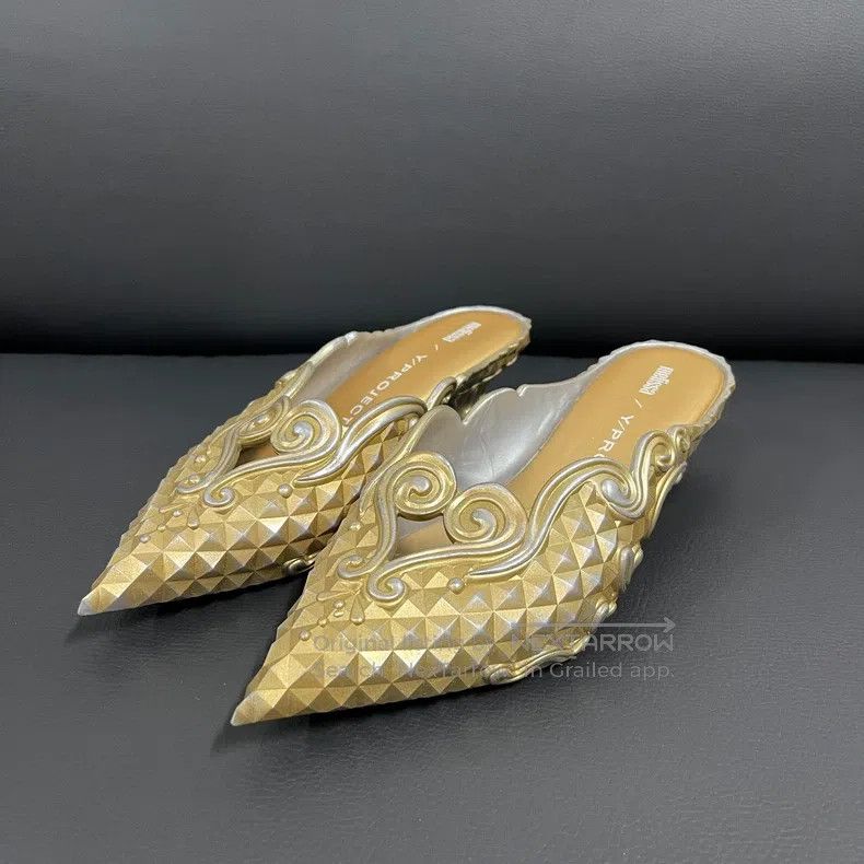 Y/Project Y/Project 39 Golden crystal pointed shoes Size US 8.5 / IT 38.5 - 1 Thumbnail