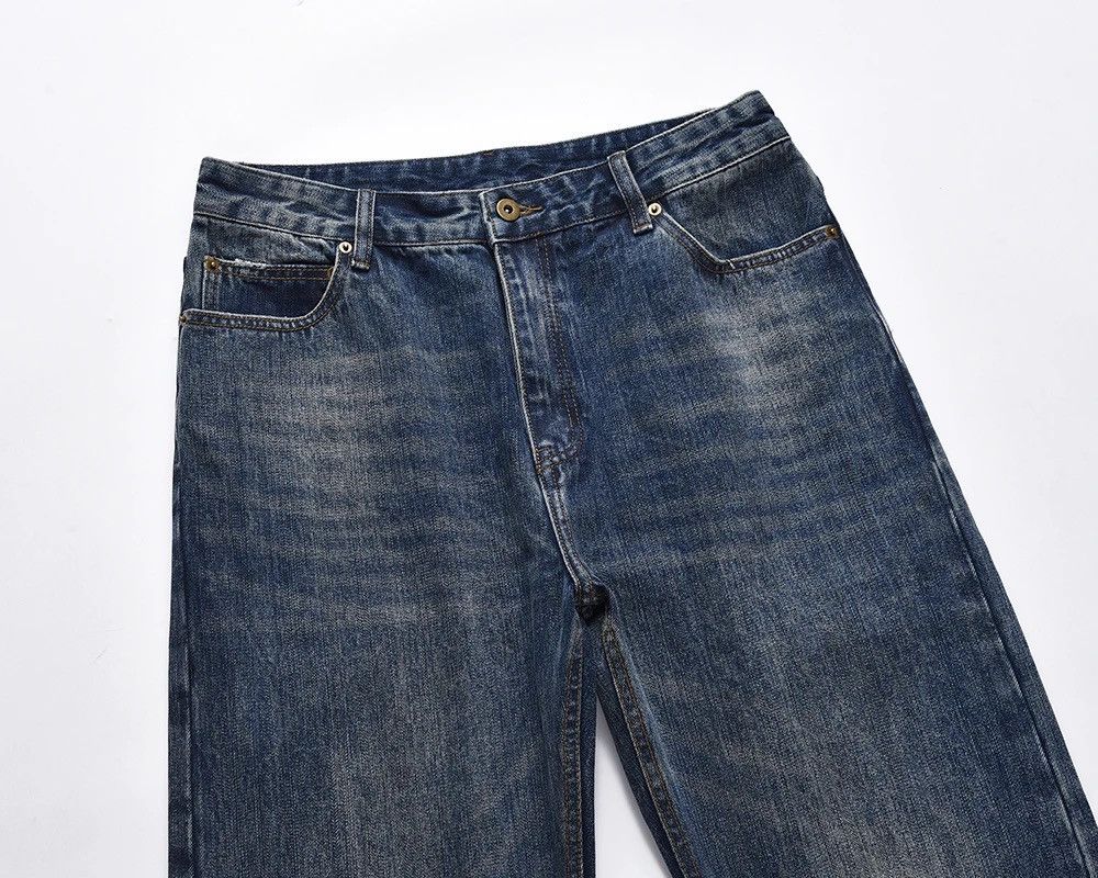 Japanese Brand × Jean Y2K Street Washed Blue Straight Baggy Jeans Size US 31 - 3 Thumbnail