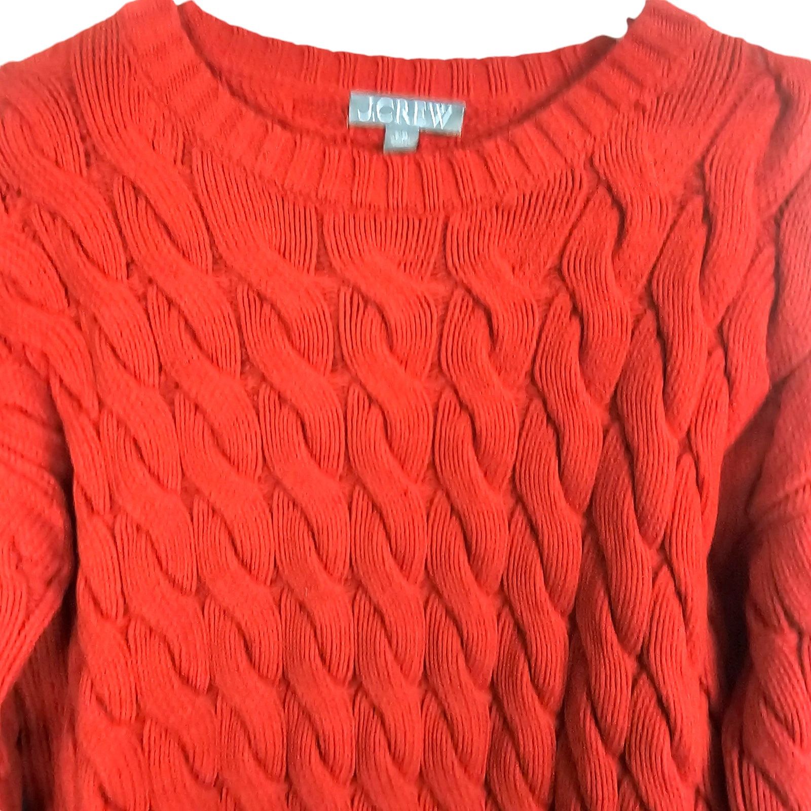 J.Crew J Crew Womens Cable Knit Side Slit Sweater Classic Holiday Size S / US 4 / IT 40 - 3 Thumbnail