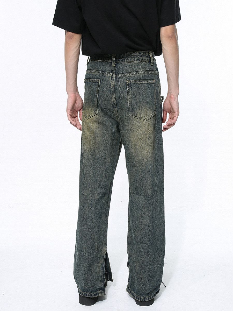 Japanese Brand Men's American Retro Casual Zipper Straight Leg Jeans Size US 32 / EU 48 - 4 Thumbnail