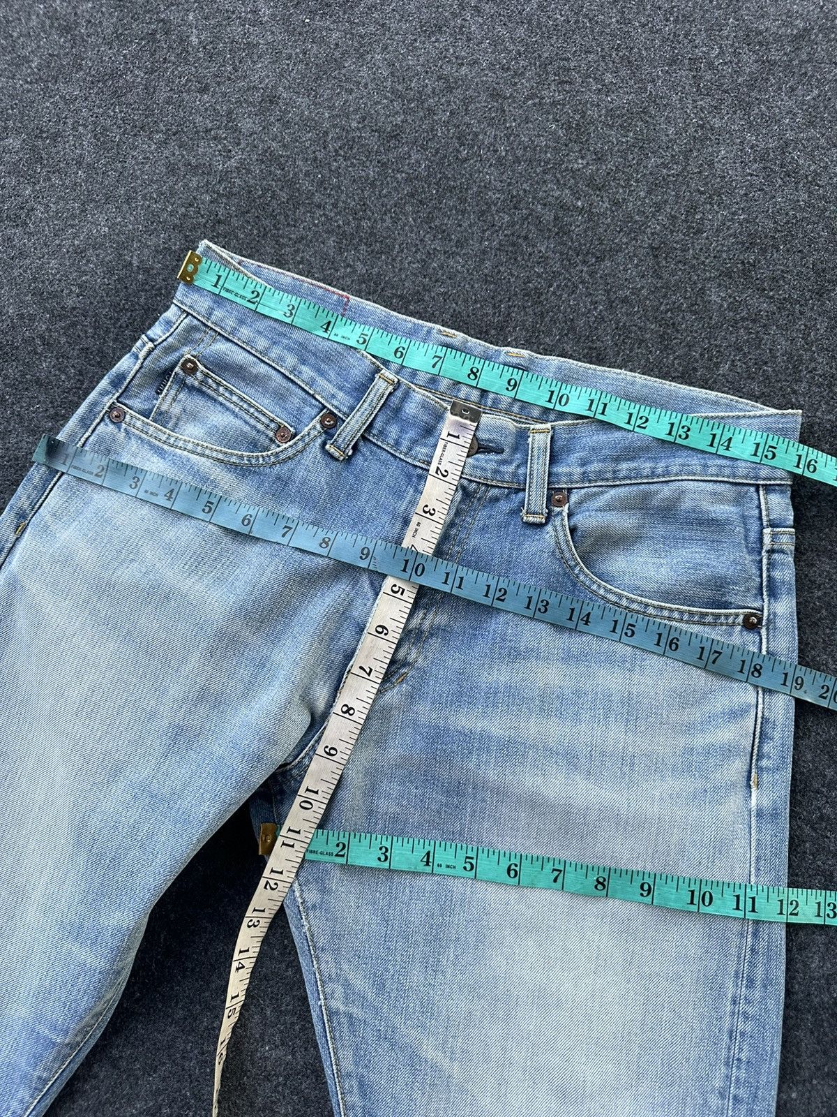 Tommy Hilfiger Tommy Hilfiger Light Blue Faded Washed Denim D175 Size US 31 - 6 Thumbnail