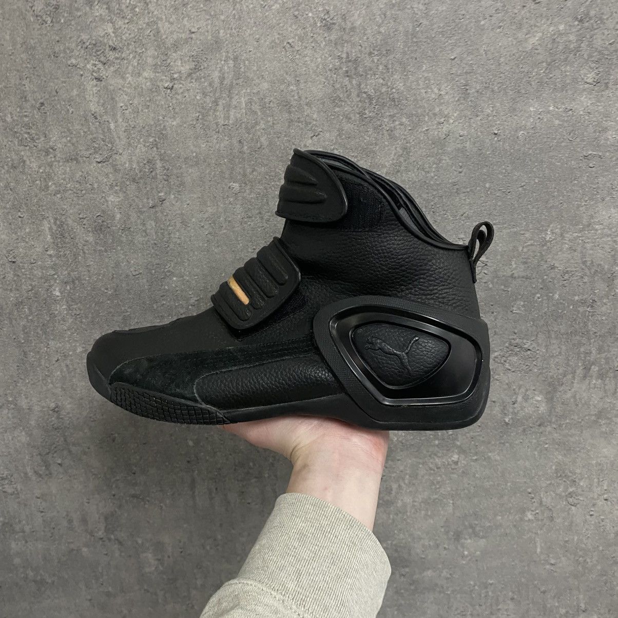 Puma Vintage Puma Leather Motorcycle Bike Boots Black Shoes High Size US 11.5 / EU 44-45 - 8 Thumbnail