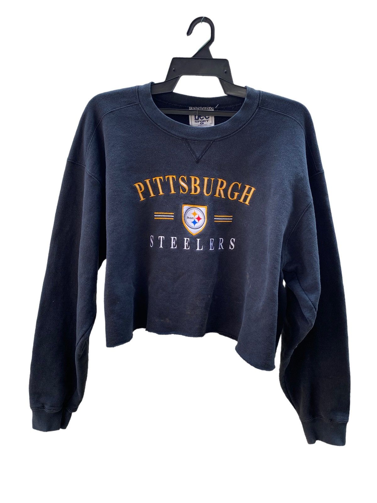 NFL Vintage 90s Pittsburgh Steelers Crop Sweatshirt Size US XL / EU 56 / 4 - 3 Thumbnail