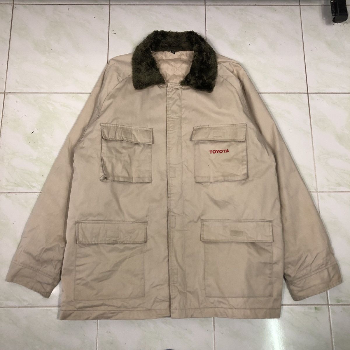 Japanese Brand 📌Vintage Work Jacket Racing Toyota Trd Multi Pocket Size US L / EU 52-54 / 3 - 1 Thumbnail