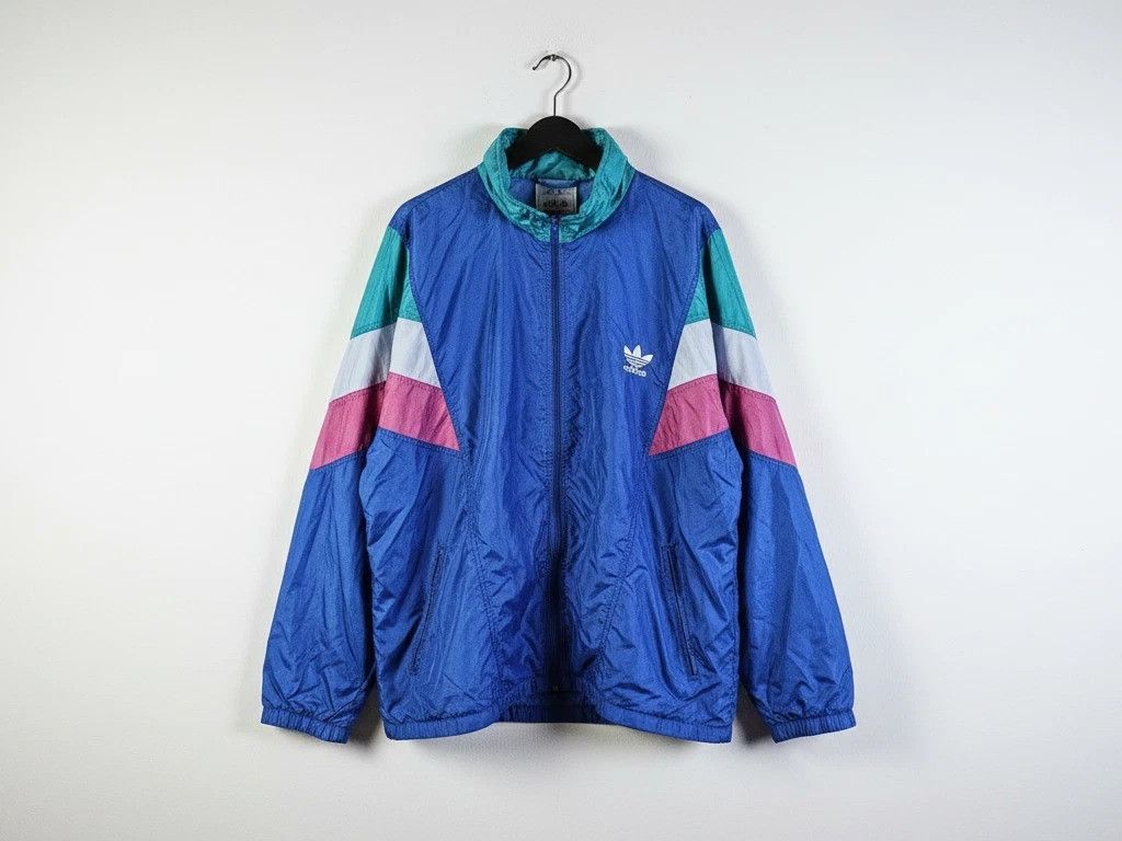 Adidas Adidas Vintage 90s Track Jacket XL Blokecore Blue Good Size US XL / EU 56 / 4 - 1 Thumbnail