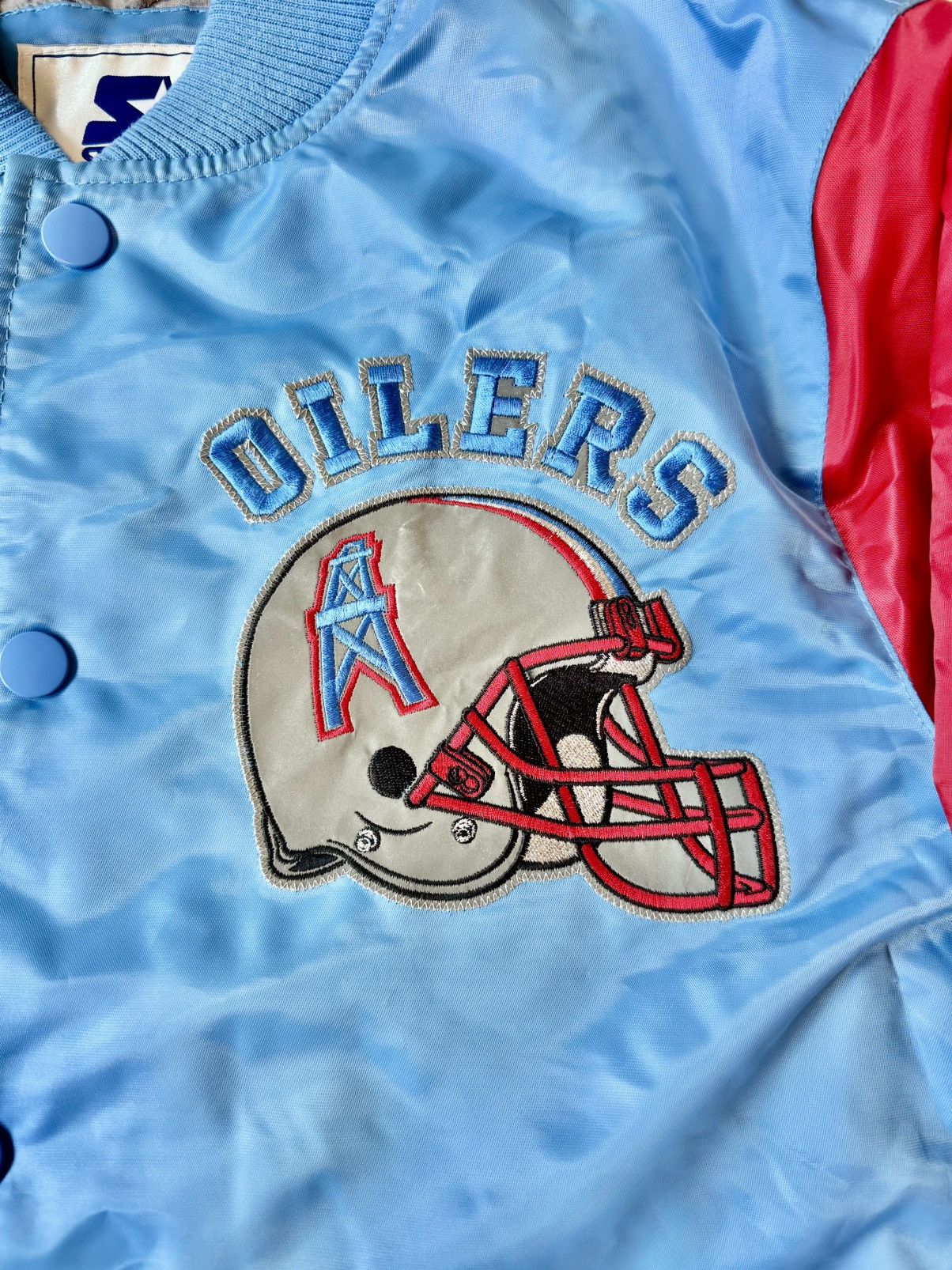 Starter Starter Houston Oilers Satin Varsity Jacket (Large) Size US L / EU 52-54 / 3 - 3 Thumbnail