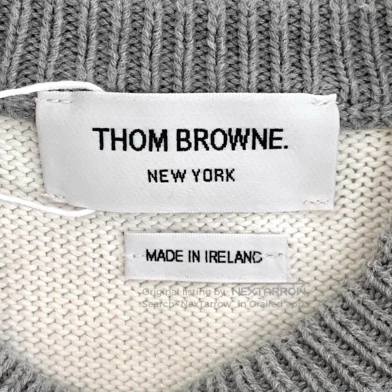 Thom Browne Thom Browne Cotton round-neck long-sleeved knit sweater Size XS / US 0-2 / IT 36-38 - 5 Thumbnail