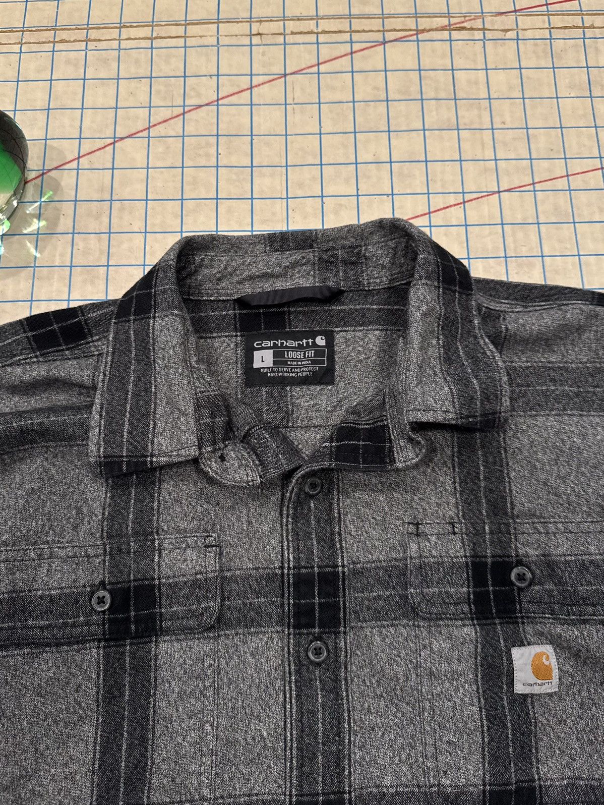 Carhartt Carharrt Plaid Button Up Shirt Loose Fit Mens Large Size US L / EU 52-54 / 3 - 6 Thumbnail