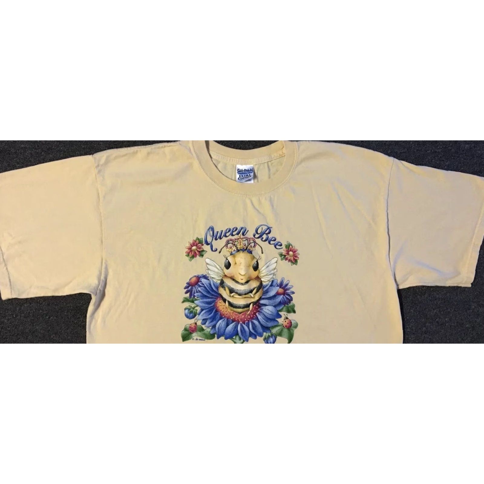 Vintage Vtg Queen Bee Faded Shirt XL Nature Insect Animal Art Flower Wildlife Grunge 90s Size US XL / EU 56 / 4 - 6 Thumbnail