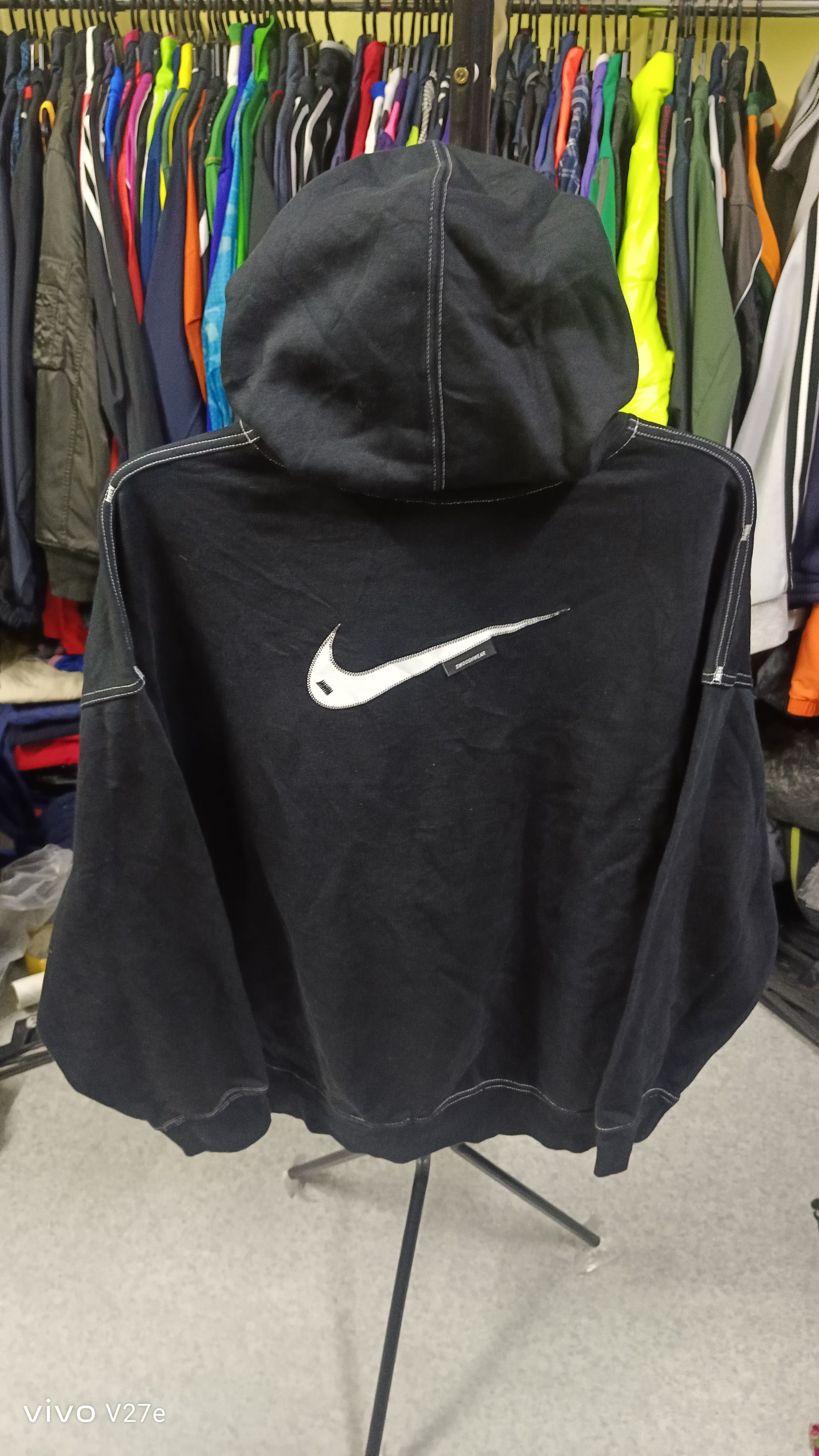 Nike Nike Swooshwear Baggy Black Hoodie Size US M / EU 48-50 / 2 - 2 Thumbnail