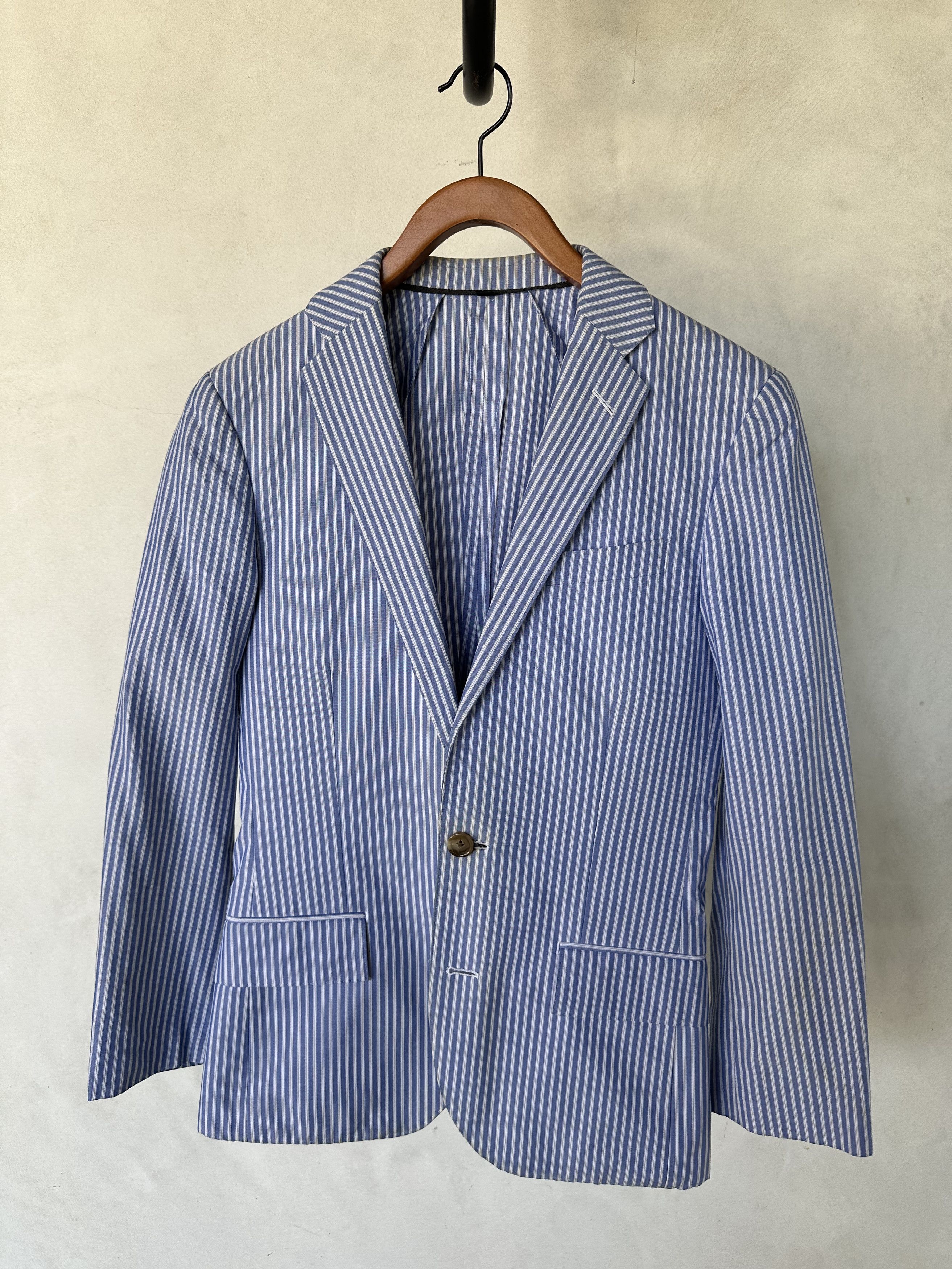 J.Crew J Crew Blue/White Stripe Blazer Size 34S - 1 Thumbnail