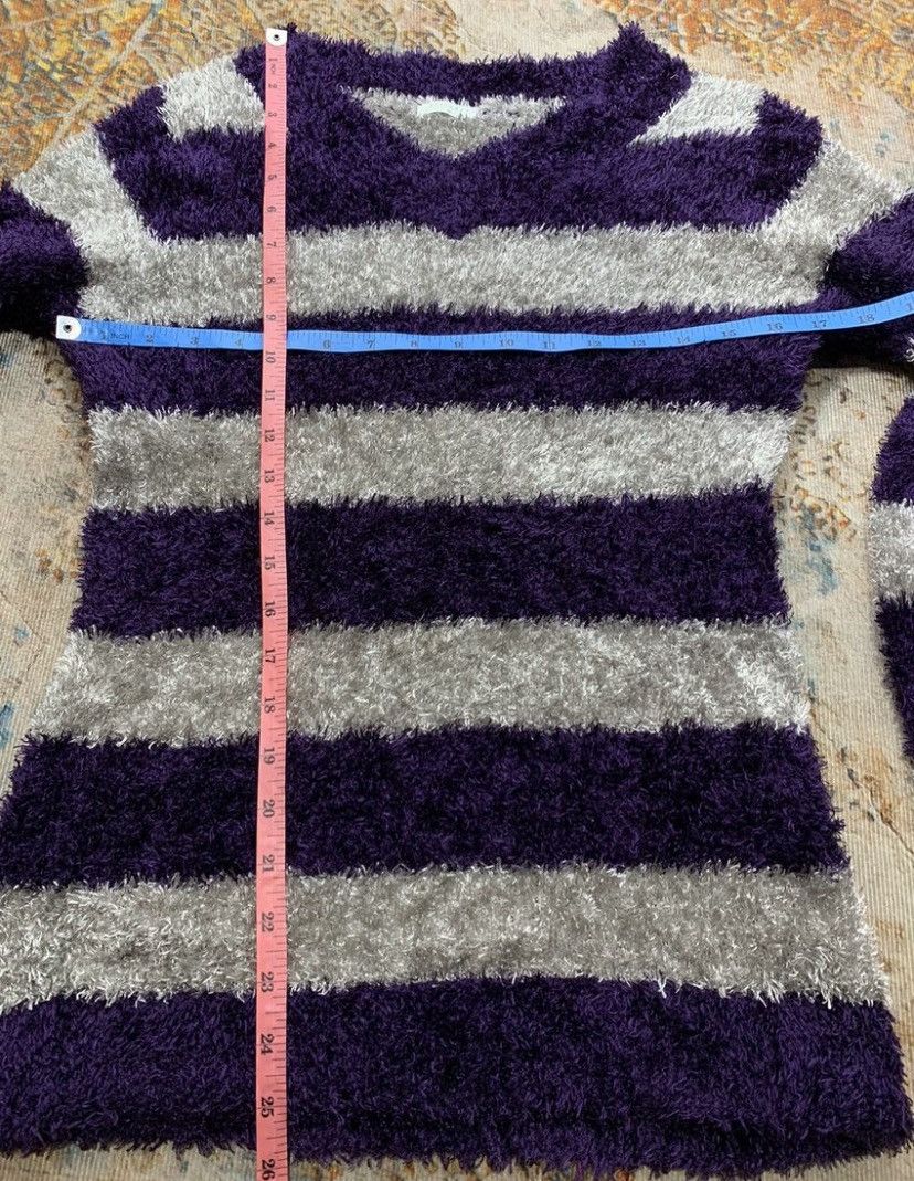Japanese Brand Japanese Mohair Grunge Stripe Purpel Kurt Cobain Style Size US M / EU 48-50 / 2 - 6 Thumbnail