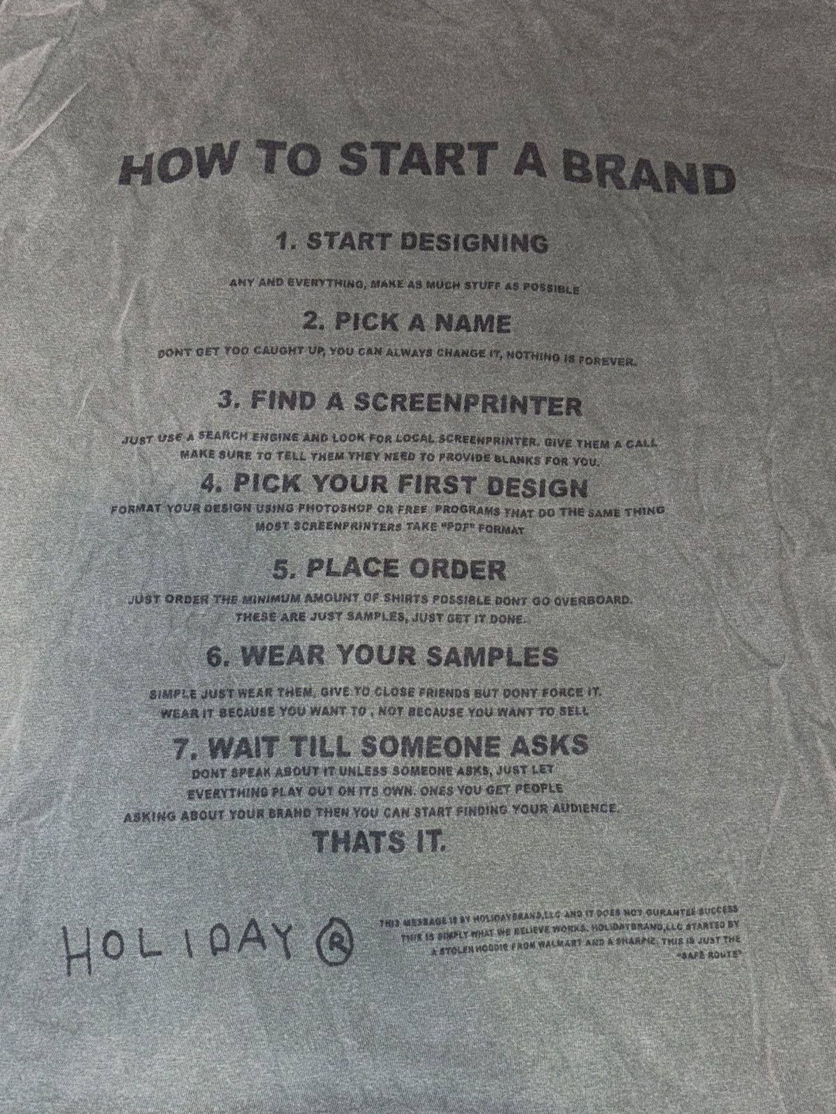 Holiday Brand Holiday Educating Tee - Misprint Typo Error Size US M / EU 48-50 / 2 - 5 Thumbnail