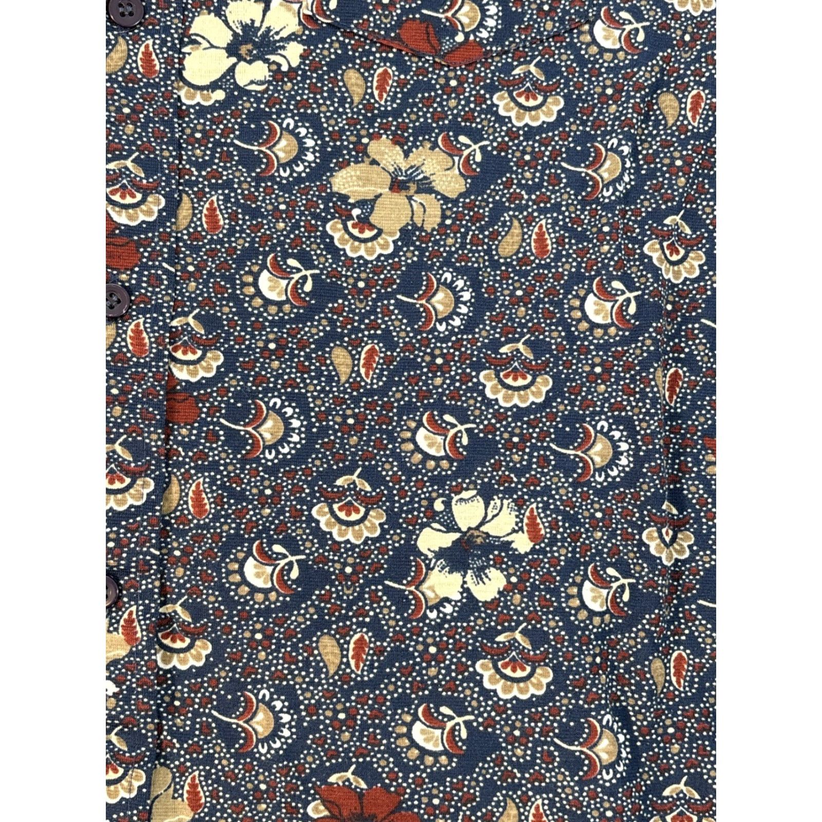 Sears VINTAGE 70s Sears Jeans Joint Shirt Men’s L Floral Disco Wide Collar Blue Size US L / EU 52-54 / 3 - 4 Thumbnail