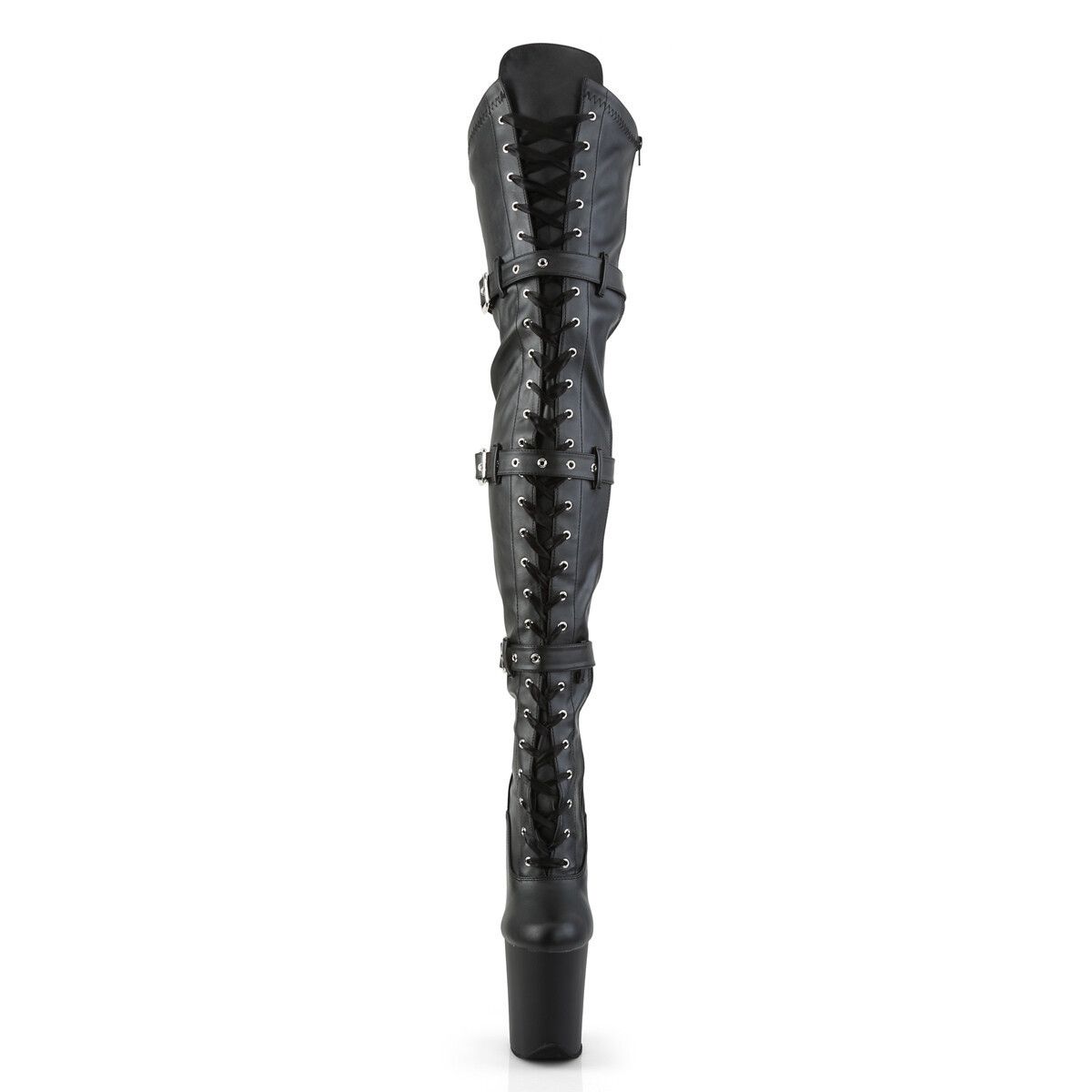 Other Flamingo 3028 Triple Buckle Thigh High 4" Platform Boot Blac Size US 8 / IT 38 - 6 Thumbnail