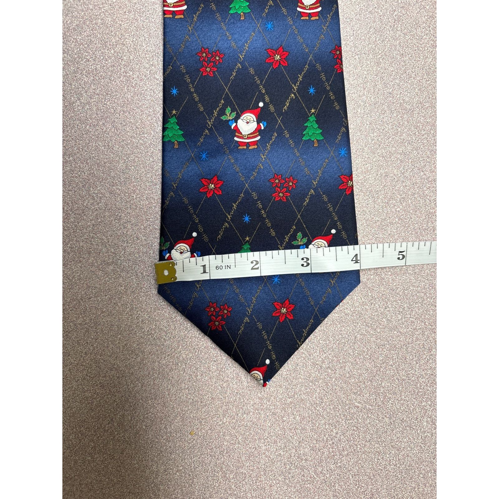 Other Hallmark Holiday Traditions Dark Blue Christmas Silk Tie Size ONE SIZE - 4 Thumbnail