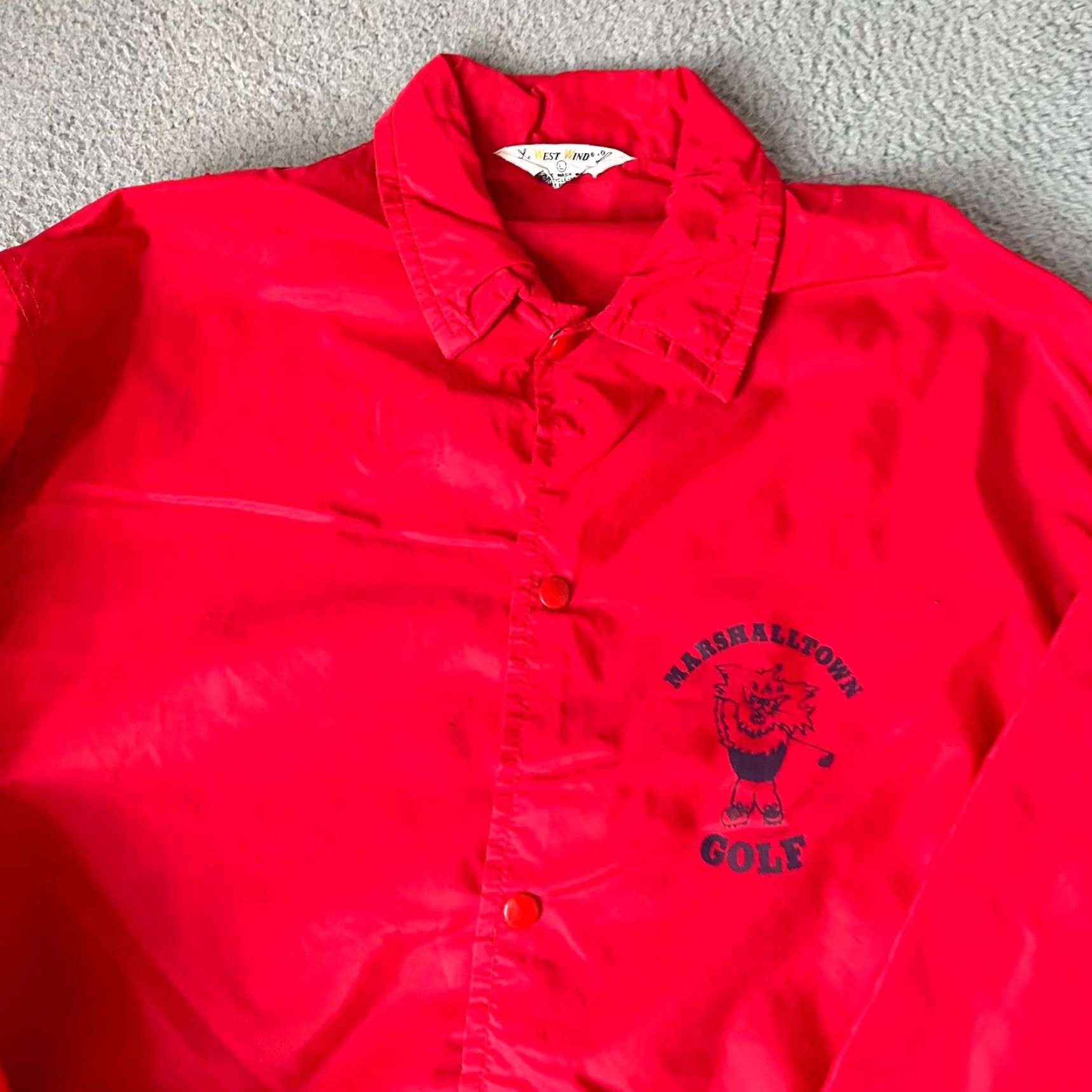Vintage VINTAGE West Wind Bomber Jacket Mens Large Red Satin Nylon Golf 90s USA Size US L / EU 52-54 / 3 - 2 Thumbnail