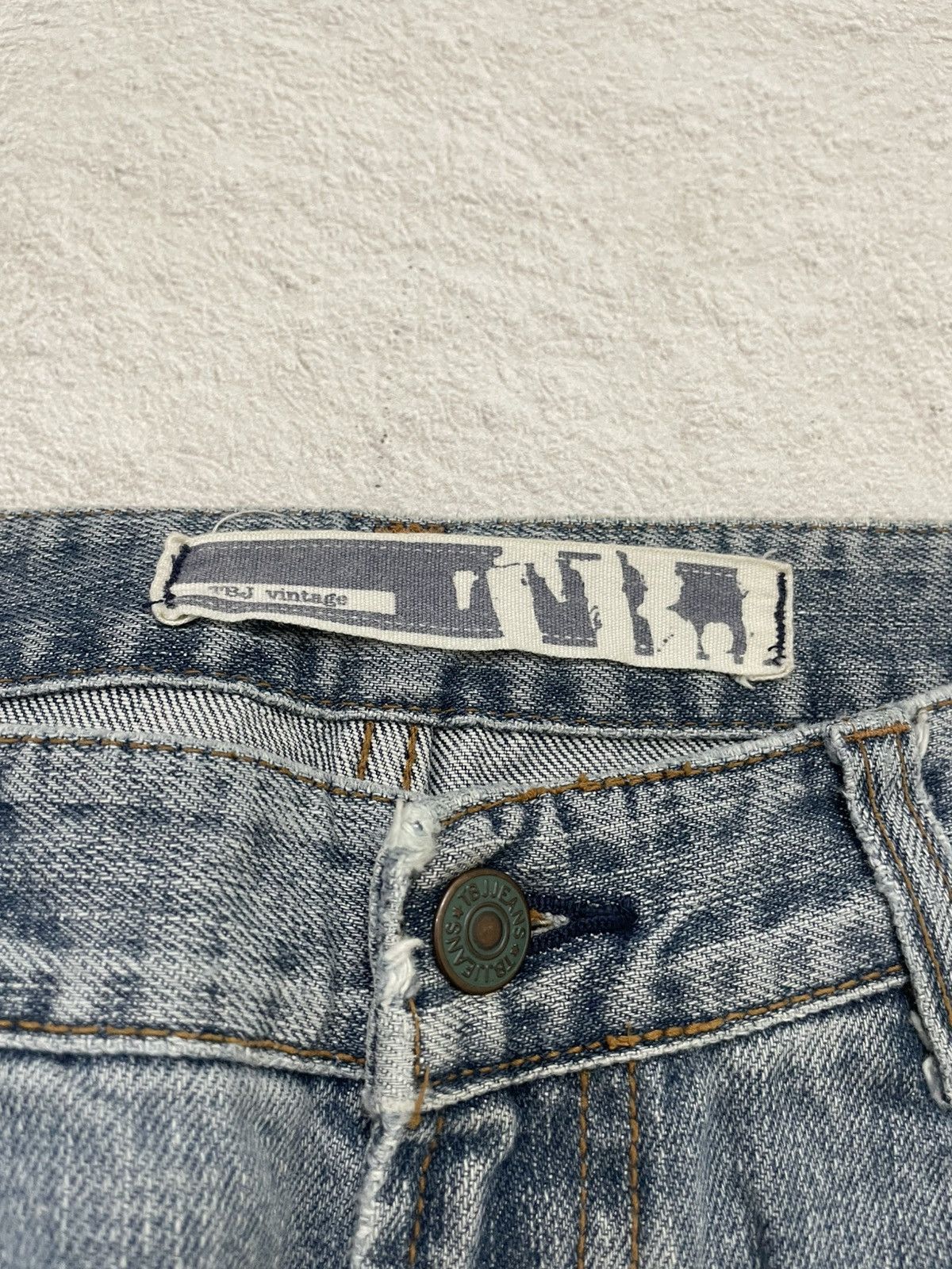 Japanese Brand 2000s TBJ Vintage Stone Wash Denim Y2K Size US 31 - 4 Thumbnail