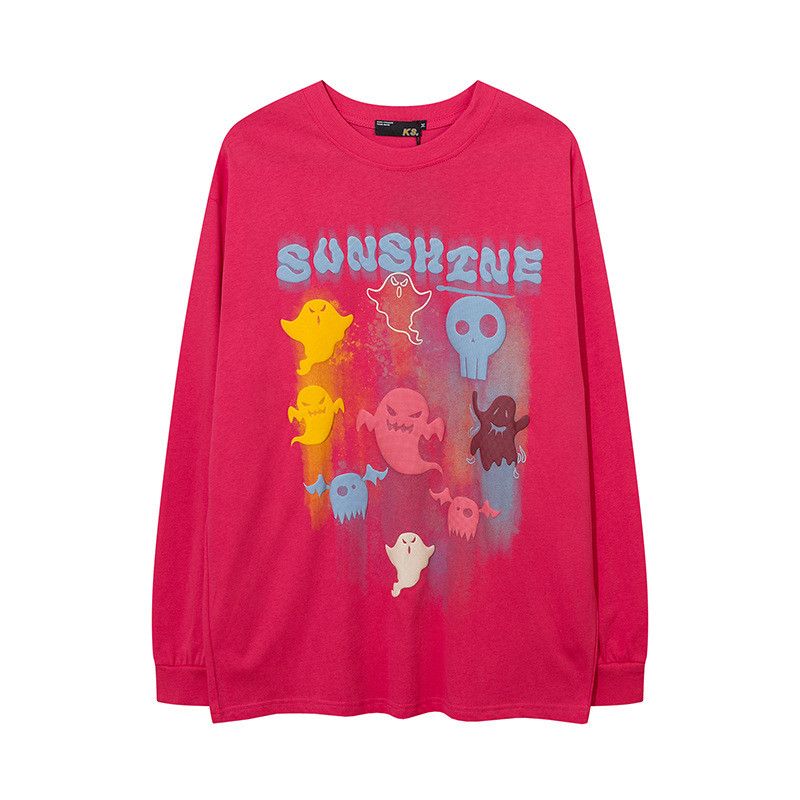 Japanese Brand Street Retro Skull Cartoon Print Long-Sleeve T-Shirt Size US M / EU 48-50 / 2 - 1 Thumbnail