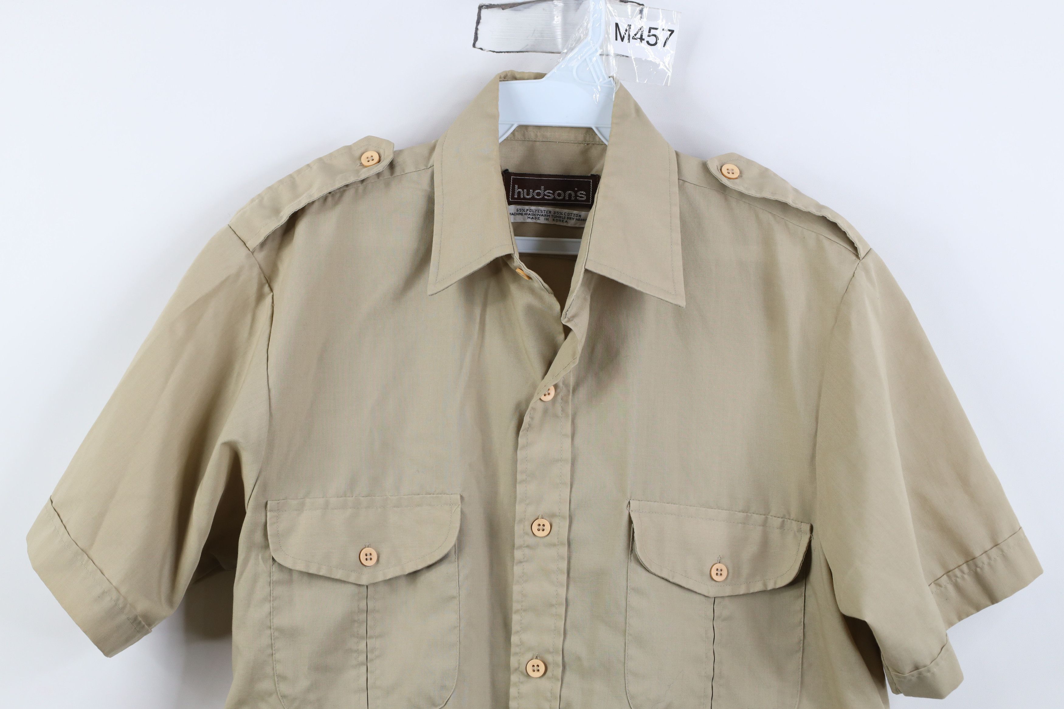 Vintage Vintage 70s Streetwear Safari Bush Military Button Shirt Size US S / EU 44-46 / 1 - 2 Thumbnail