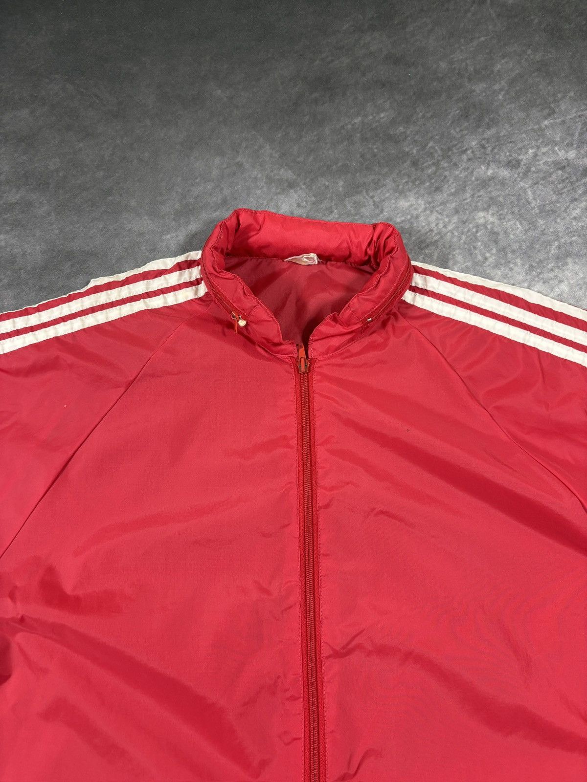 Adidas 1980s Adidas Windbreaker Vintage Track Jacket Hood 3 Stripe Size US M / EU 48-50 / 2 - 4 Thumbnail