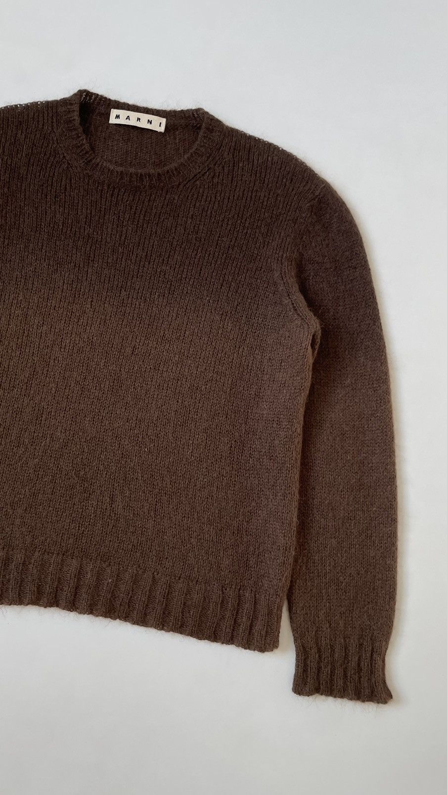 Marni Brown Mohair Sweater Size US XL / EU 56 / 4 - 7 Thumbnail