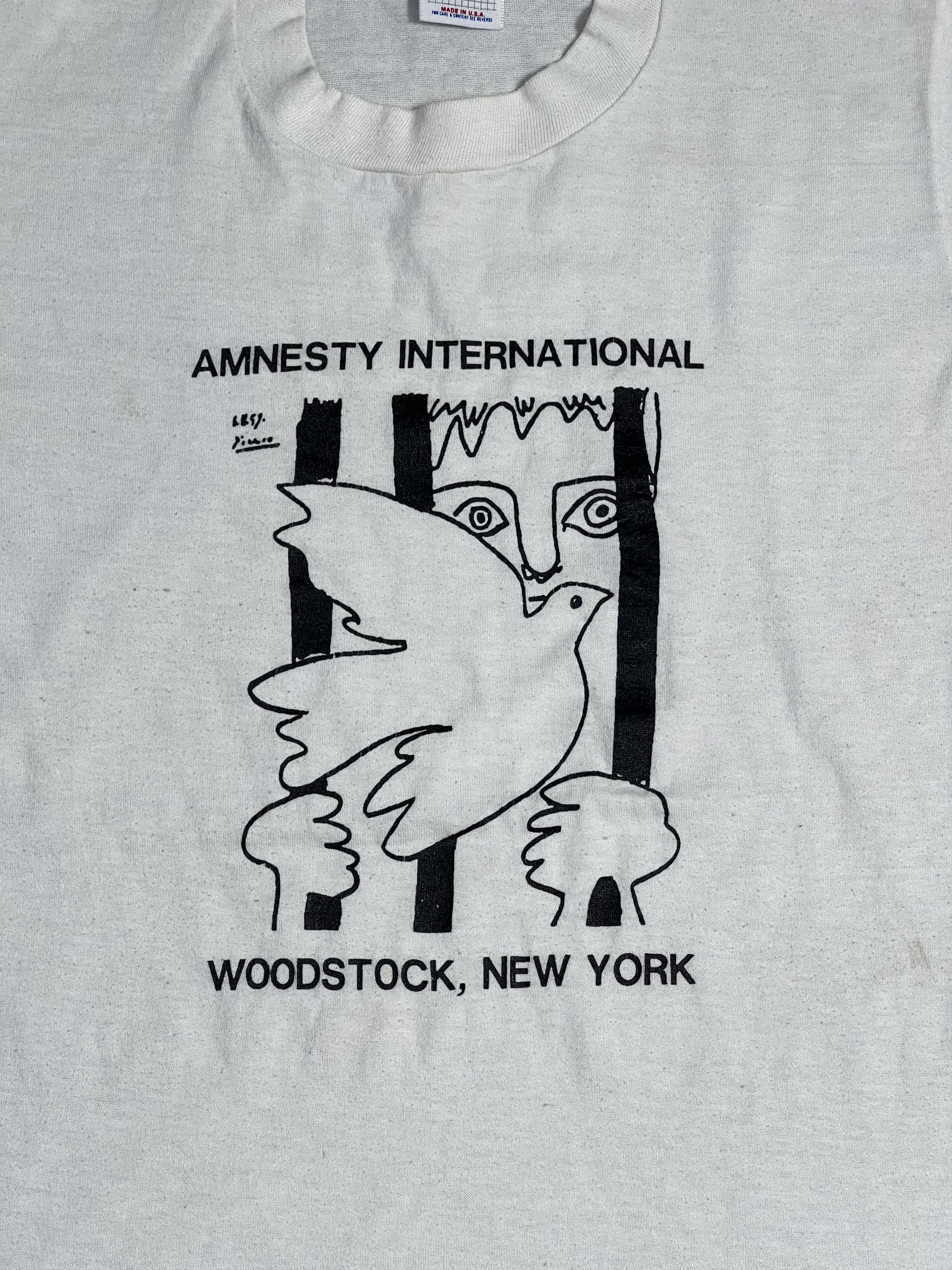 Vintage Vtg 80s Pablo Picasso Amnesty International Art (S) GTME140 Size US S / EU 44-46 / 1 - 2 Thumbnail