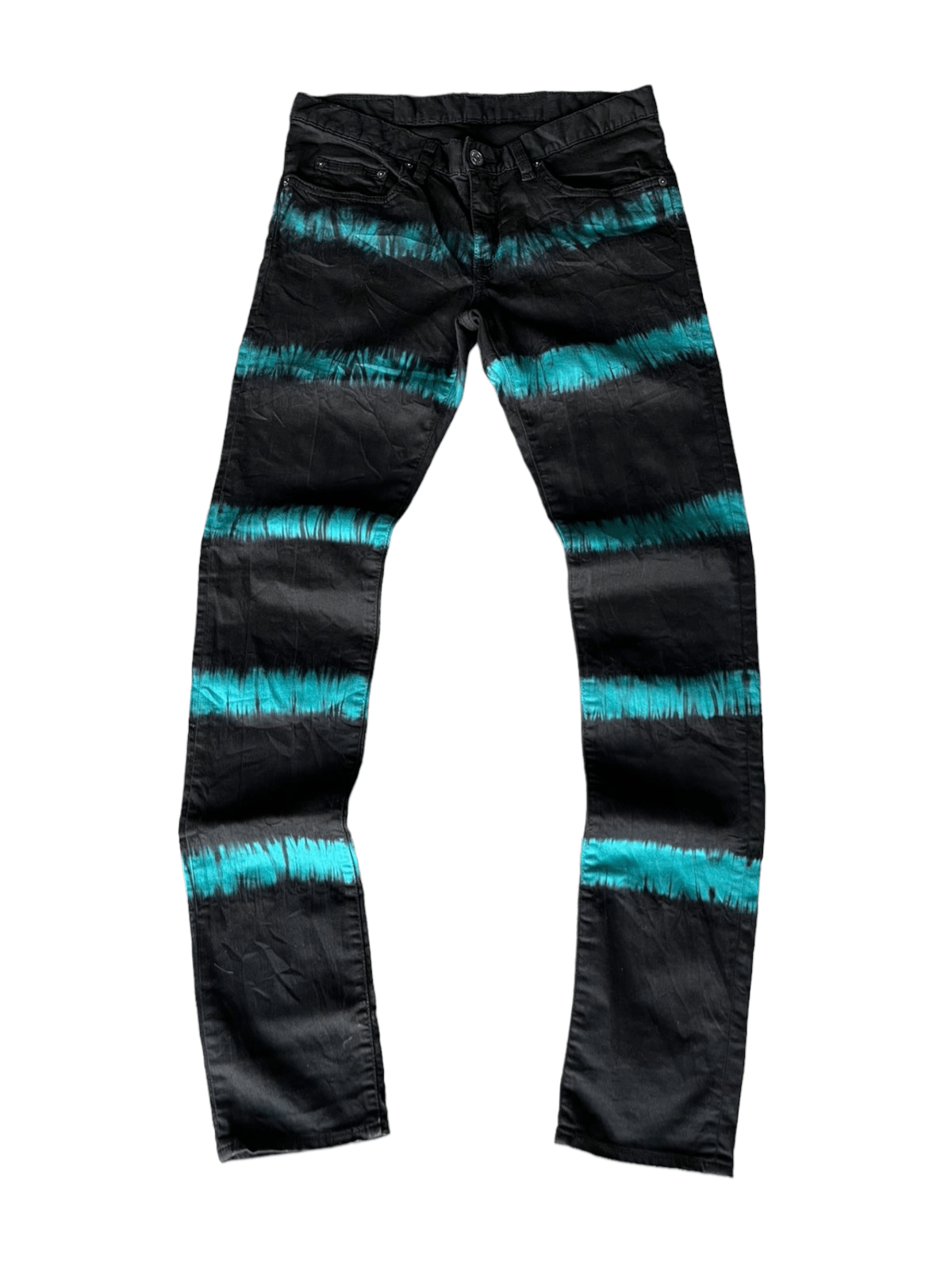 Hysteric Glamour × If Six Was Nine × Japanese Brand Hysteric Glamour Stripe Discharge Stretch Skinny Pants Size US 31 - 1 Thumbnail