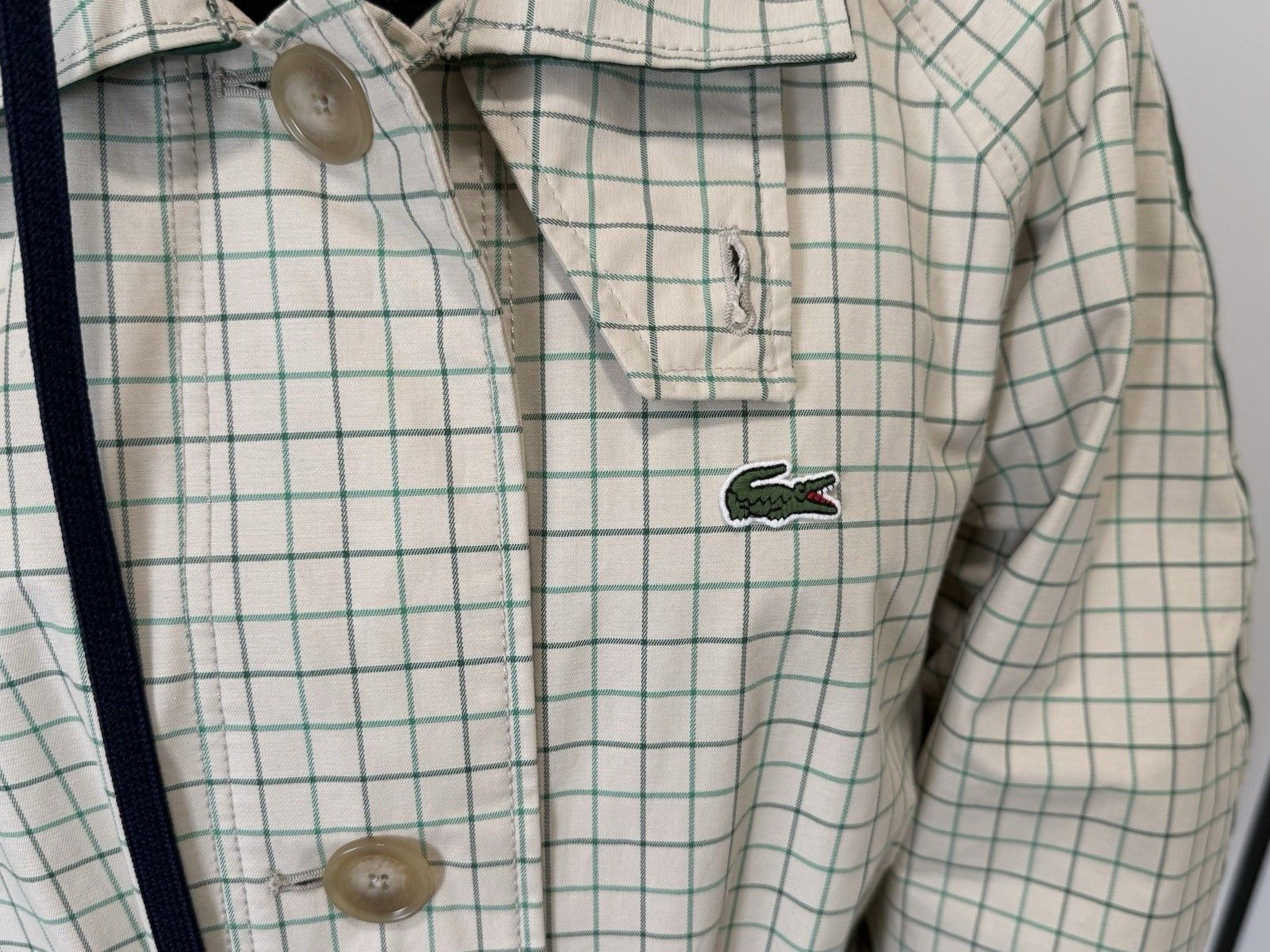 Lacoste Lacoste Trench Coat Jacket Womens Checked size 38 Size XS / US 0-2 / IT 36-38 - 17 Thumbnail