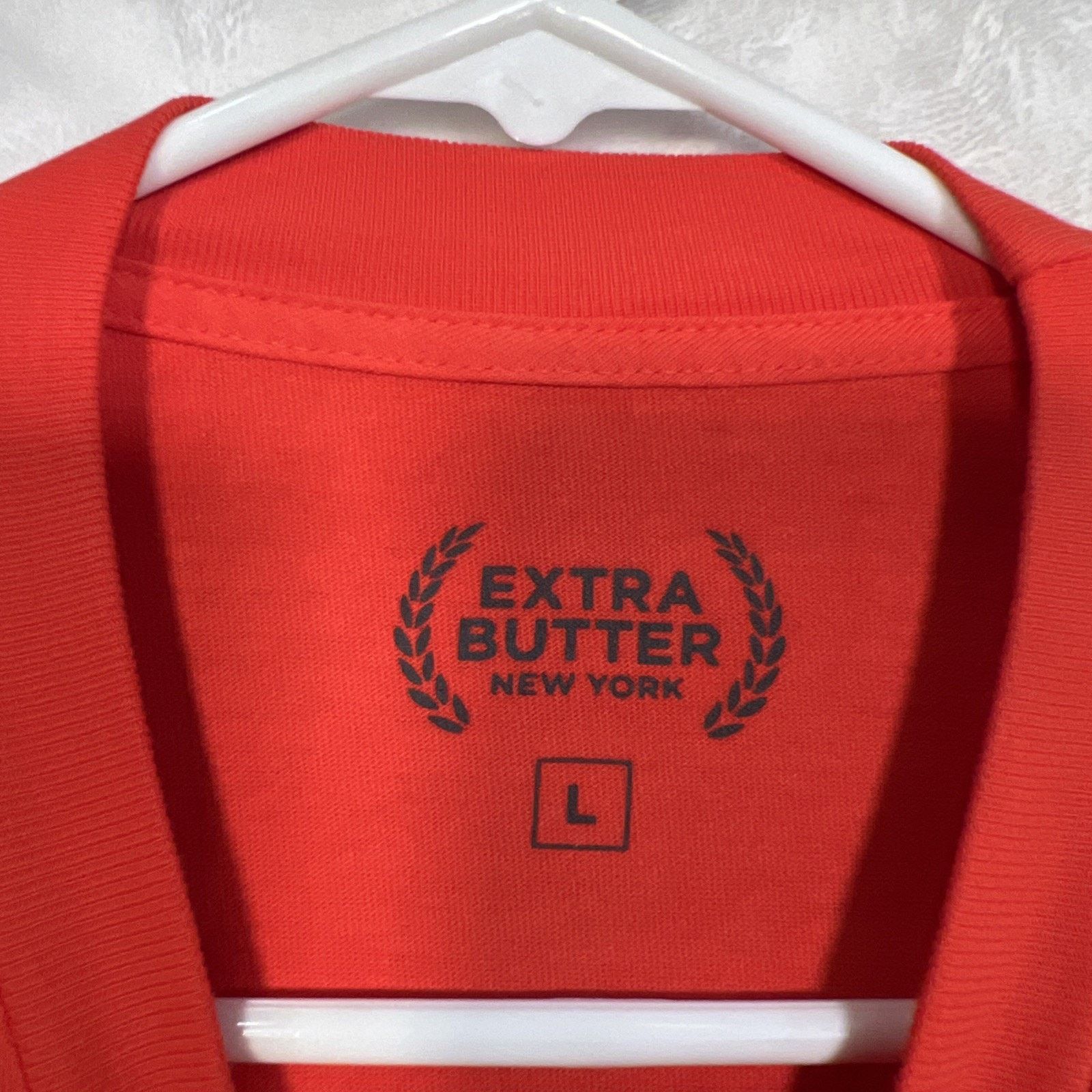 Extra Butter EXTRA BUTTER New York Big Crest Sz Large Logo Shirt Orange Size US L / EU 52-54 / 3 - 3 Thumbnail