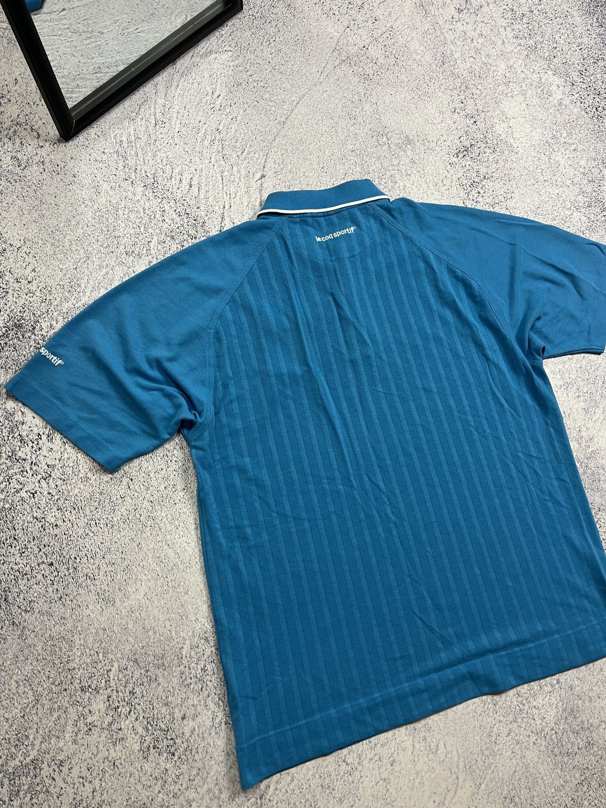 Le Coq Sportif × Vintage Vintage 90s Manchester City Le Coq Sportif Jersey Polo Shirt Size US L / EU 52-54 / 3 - 9 Thumbnail