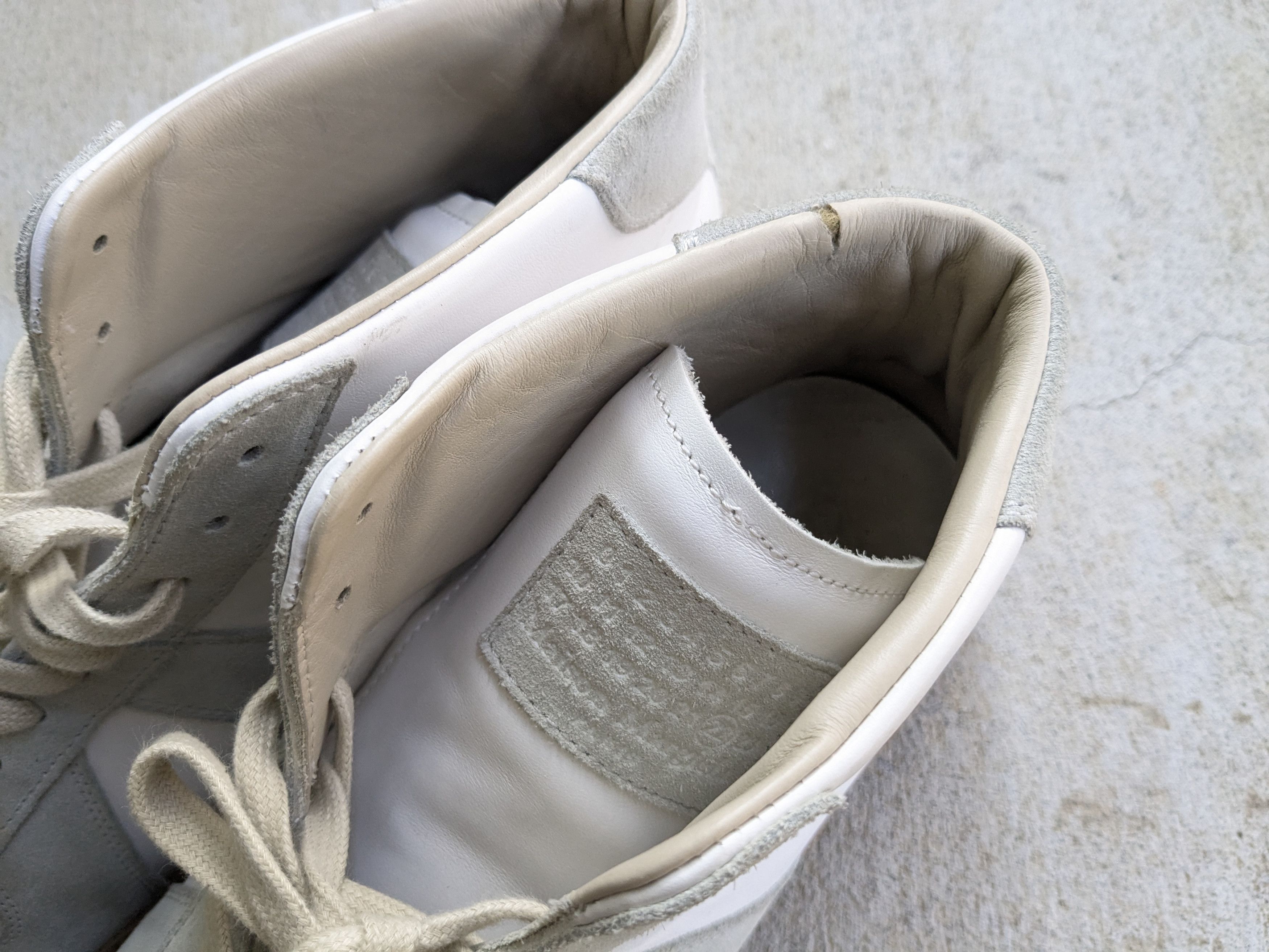 Maison Margiela Maison Margiela GAT White Gray 12 45 High Suede Leather Size US 12 / EU 45 - 9 Thumbnail