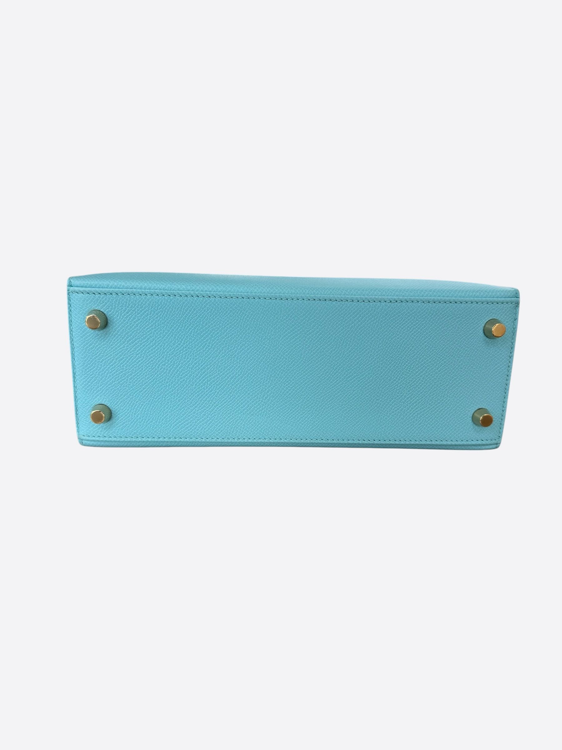 Hermes Hermes Blue Atoll Epsom & Gold Hardware Kelly 25 Size ONE SIZE - 5 Thumbnail