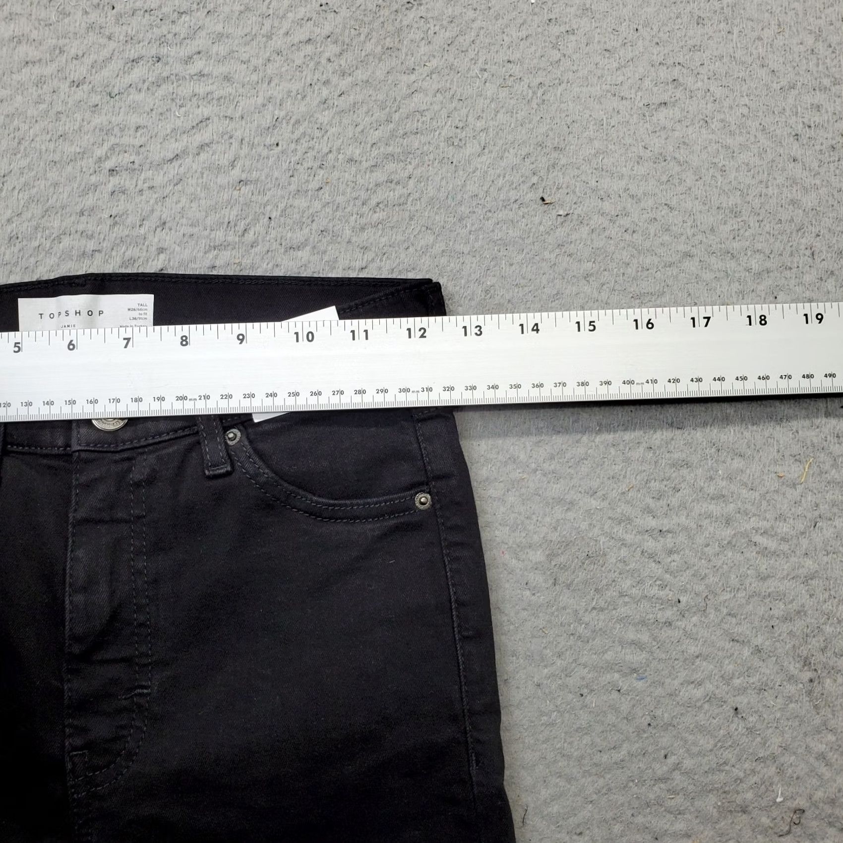 Topshop Topshop Jamie Jeans Women 26 Tall Black Denim Stretch Flat Front Slim Fit Jeans Size 26" / US 2 / IT 38 - 6 Thumbnail