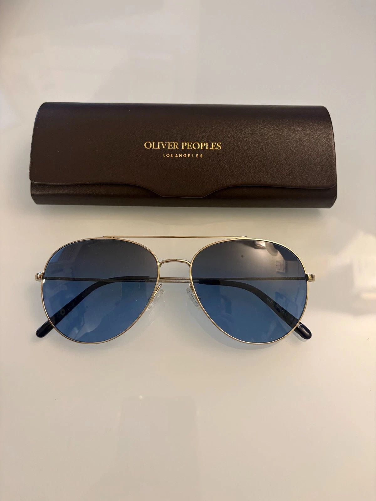 Oliver Peoples Airdale Aviator Blue Polarized Gradient Sunglasses Size ONE SIZE - 1 Thumbnail