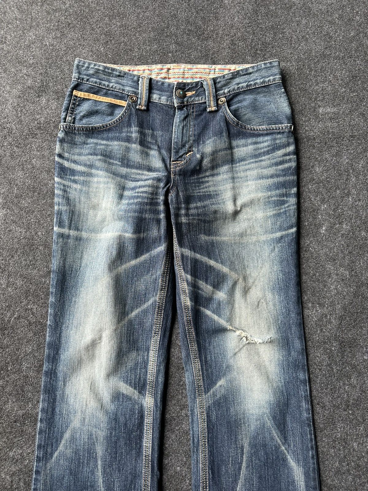 Edwin Vtg 90s Edwin Exclusive Distressed Denim 30x30 D222 Size US 30 / EU 46 - 2 Thumbnail