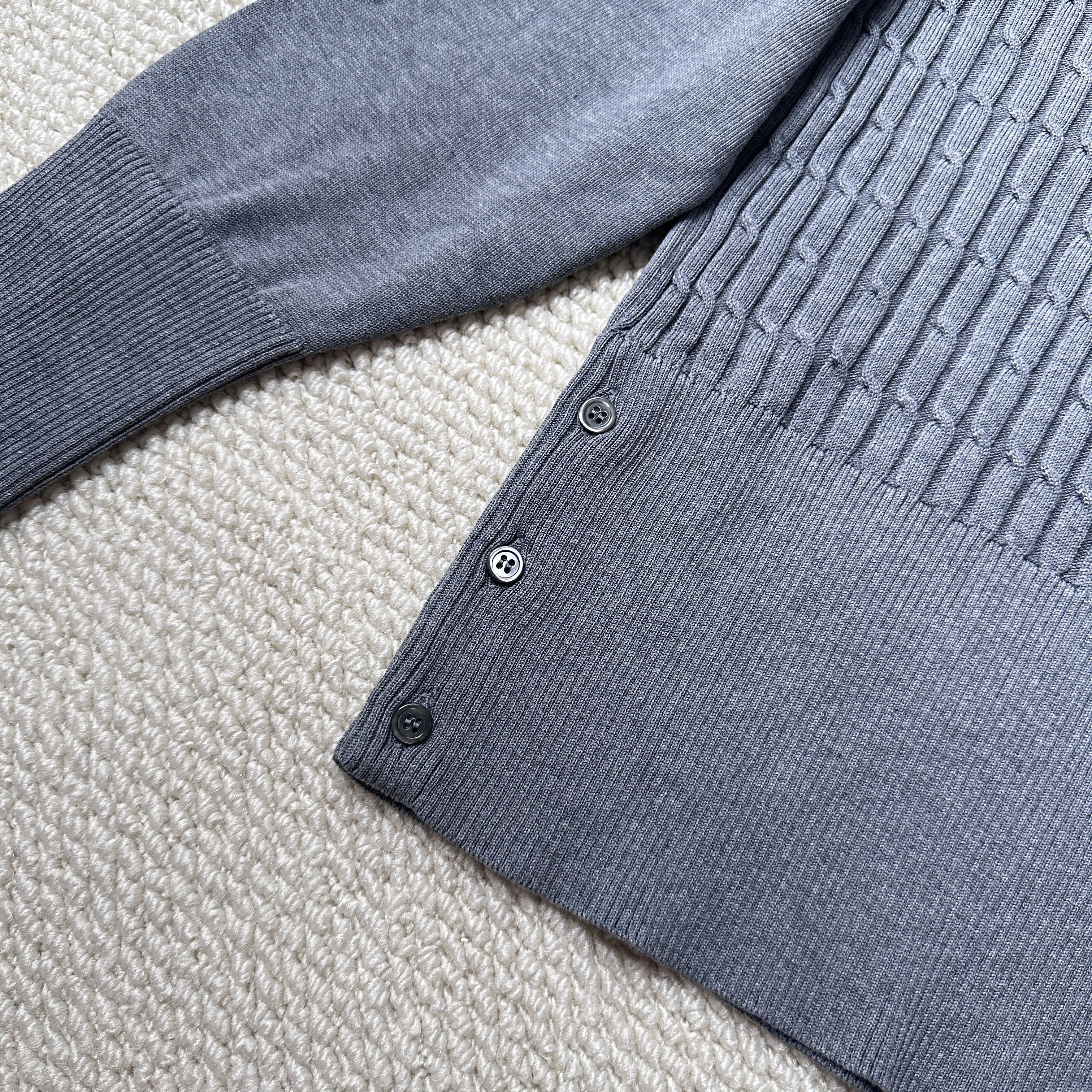 Thom Browne Thom Browne NECK PULLOVER IN COTTON WI 4 BAR LT GREY Size US M / EU 48-50 / 2 - 5 Thumbnail