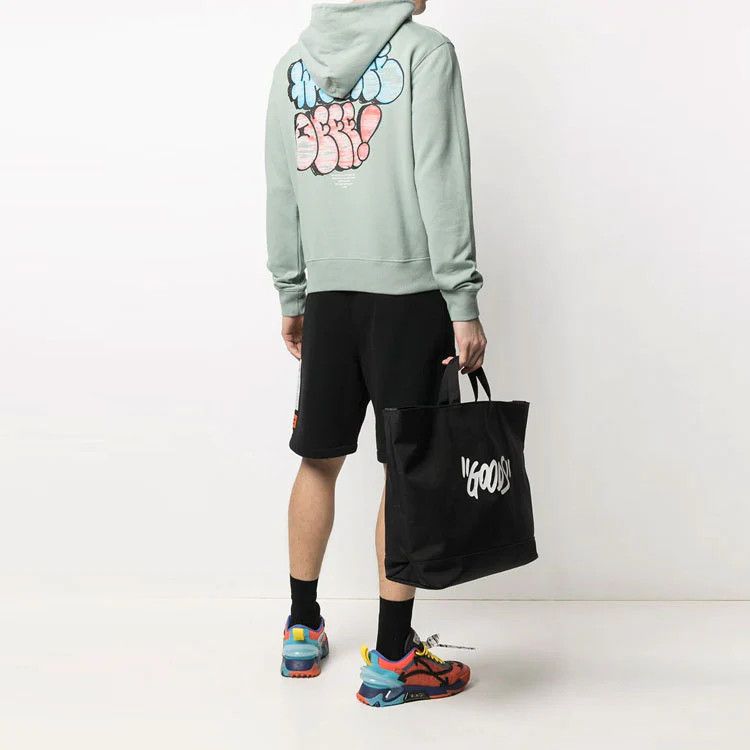 Off-White Jade Green Graff Logo Hoodie Size US M / EU 48-50 / 2 - 2 Thumbnail